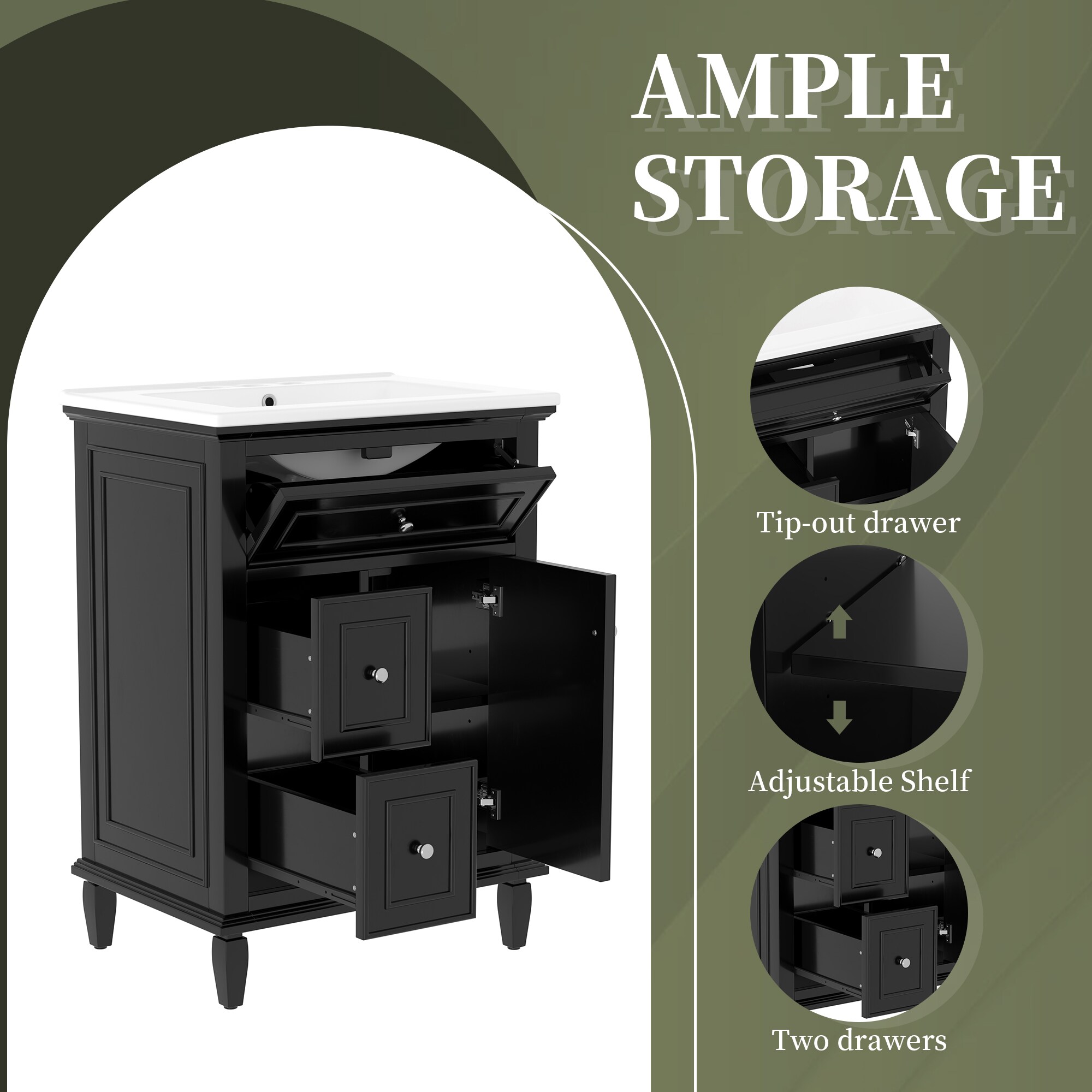 WELLFOR WA972DH Bath-Vanity-Combo - View #6