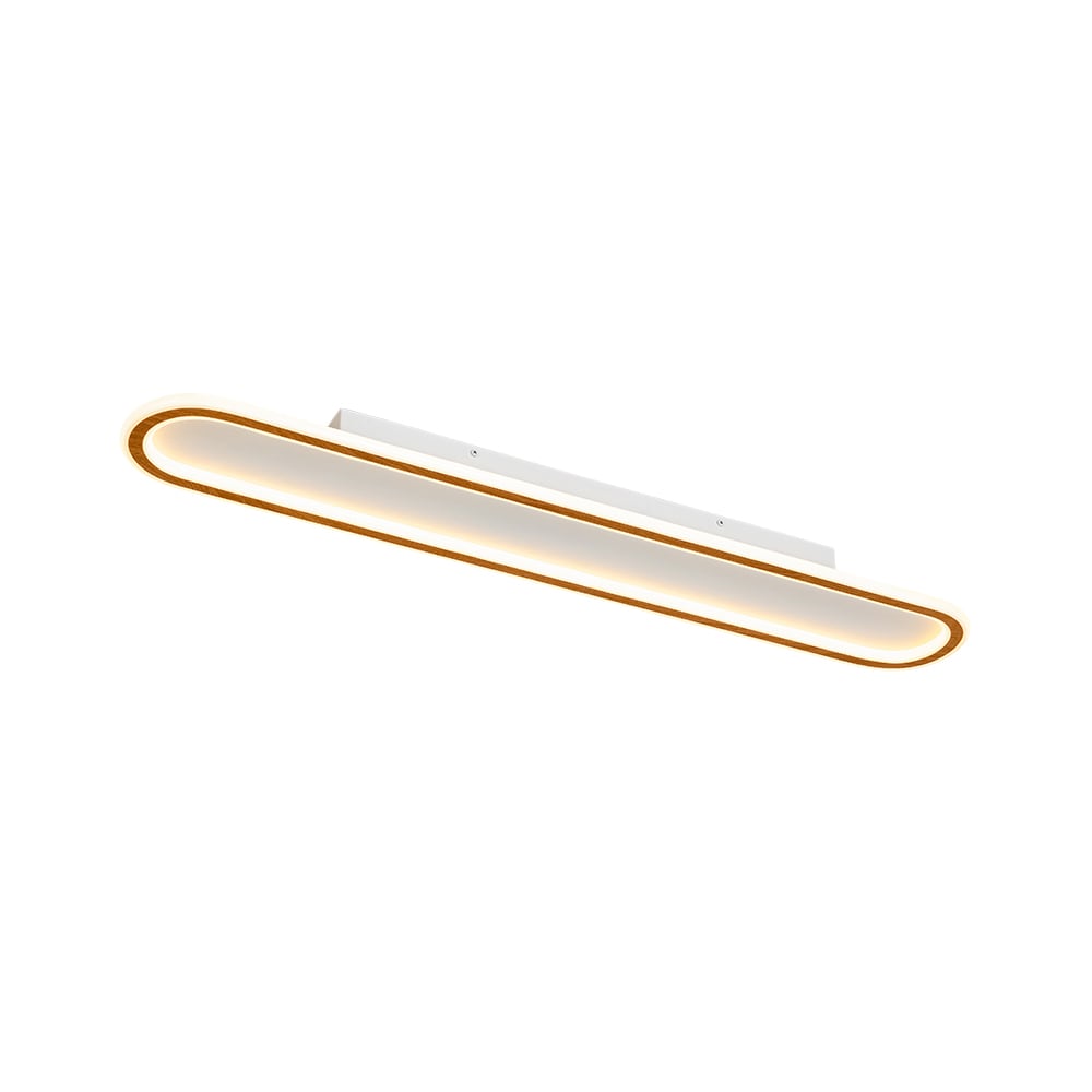 Zicbol 39.37-in Brown Indoor LED Flush Mount Light Acrylic Shade #J81010000093748