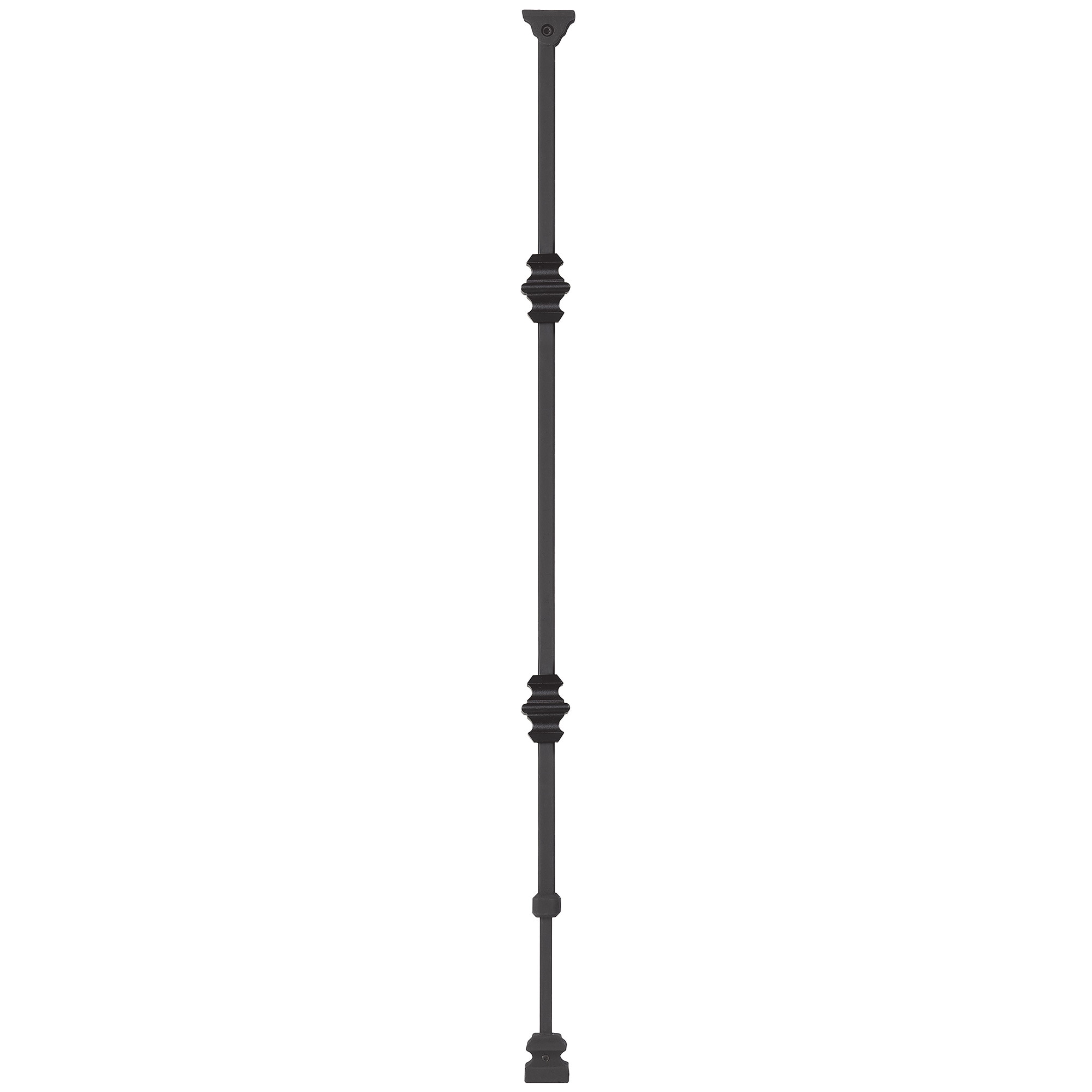 Ole' Iron Slides ISKNUC2-SAT 32.5-in x 0.5625-in Satin Black Wrought Iron Pin Top Knuckle Stair Baluster