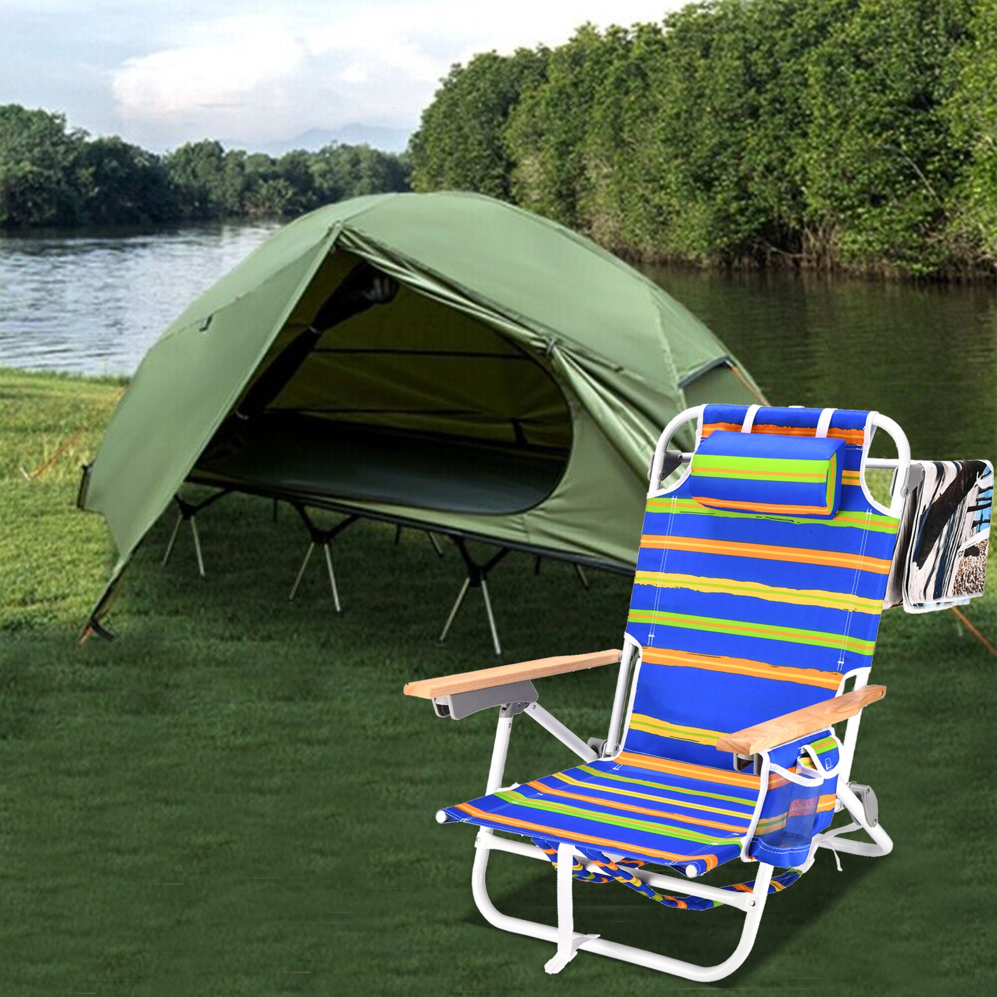 Kahomvis BEACH-QP109-208 Beach-Camping-Chairs - View #3