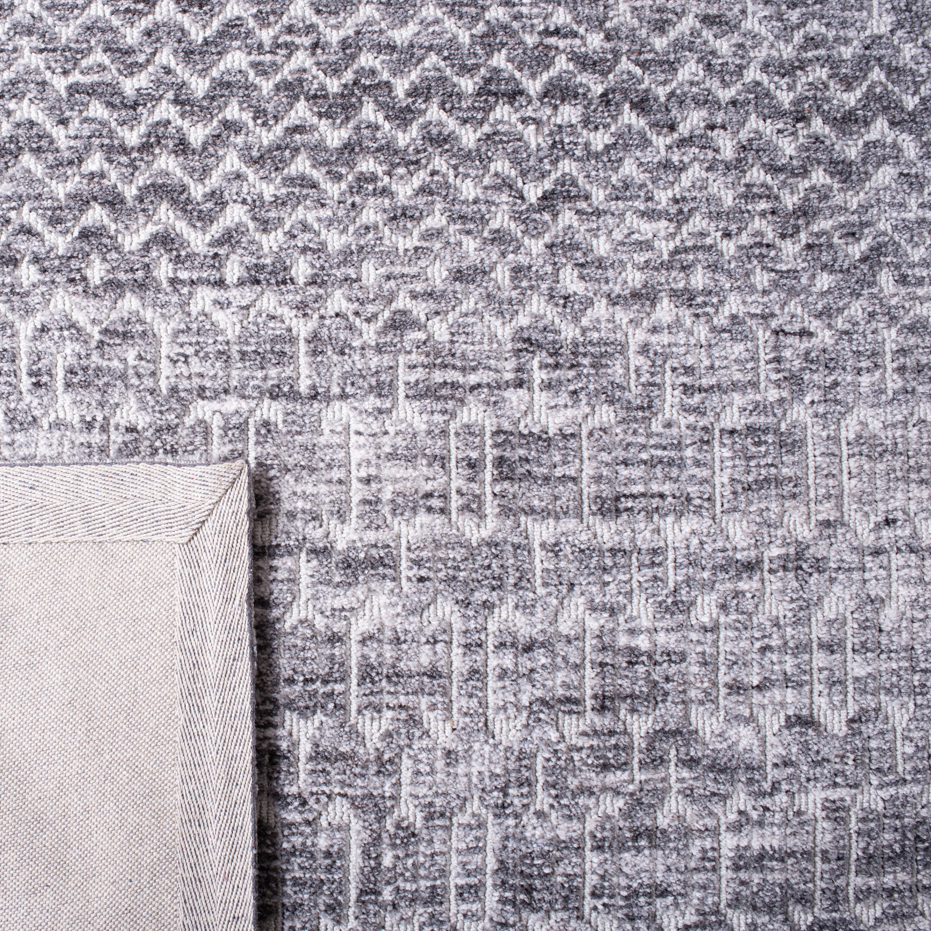 Gray Hand-Tufted Wool Rectangular Area Rug 8' x 10'