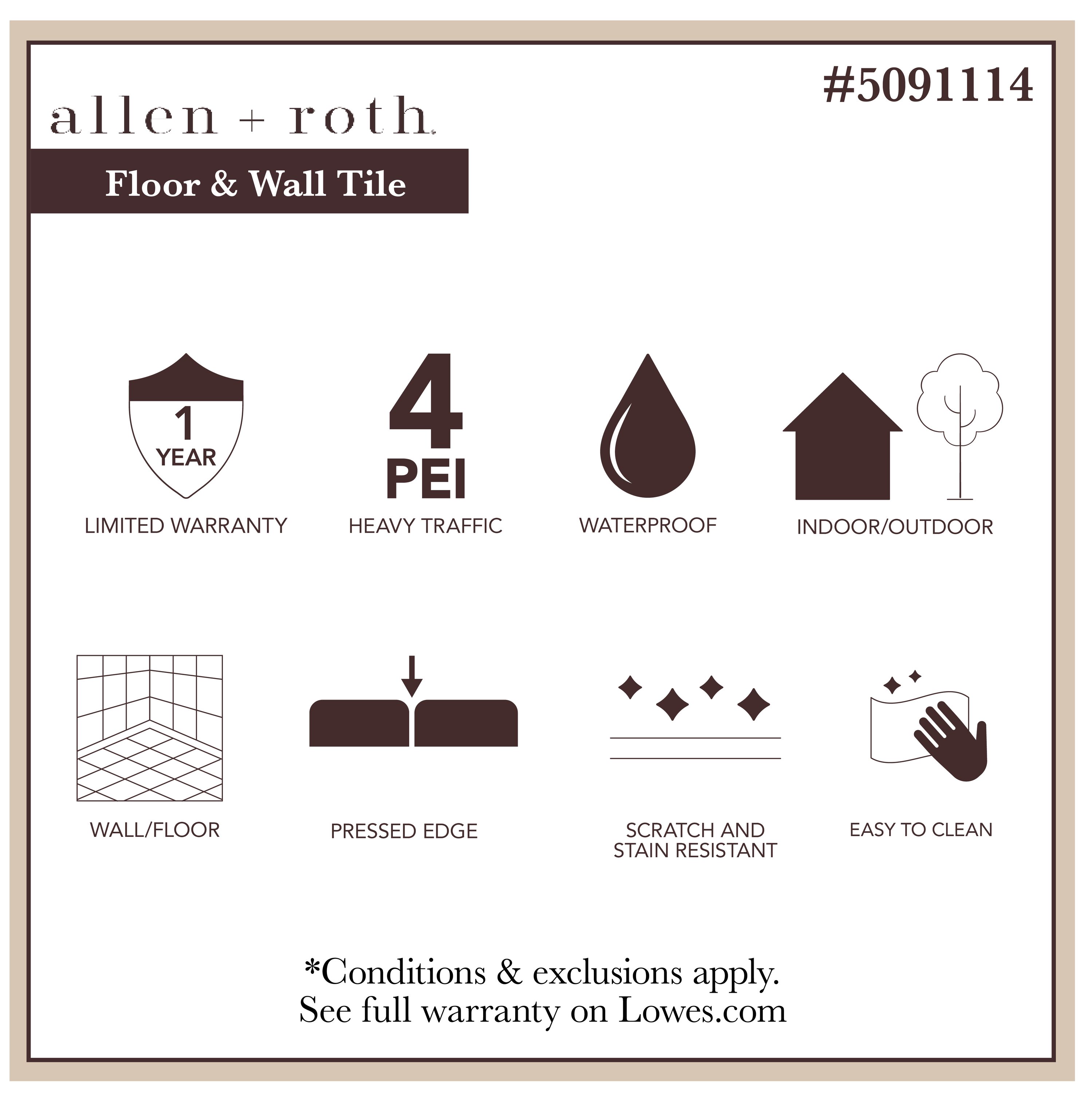 allen + roth FX01RCT1224MTLW Ceramic-Tile - View #3