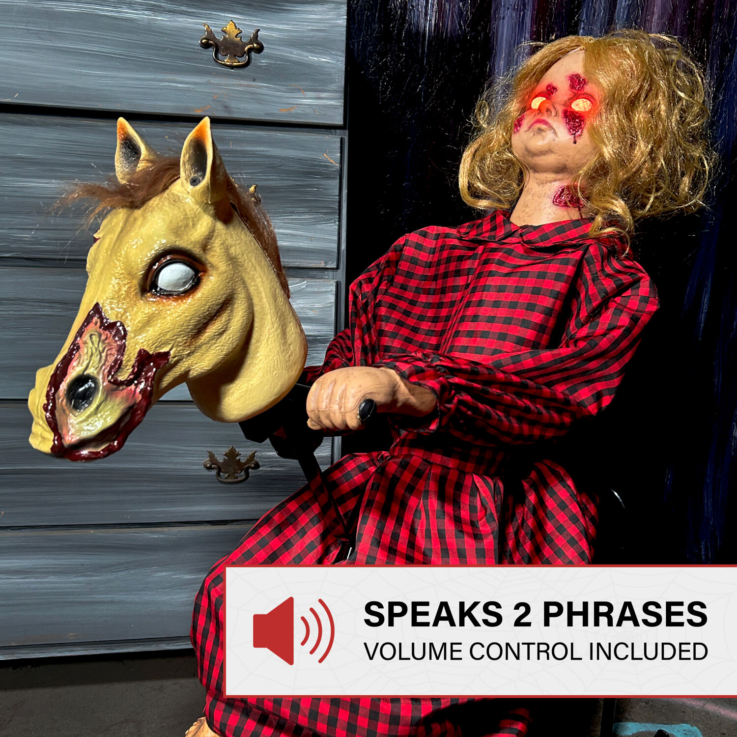 Haunted Hill Farm HHRCKHRSGRL-1FLSA Halloween-Animatronics - View #5