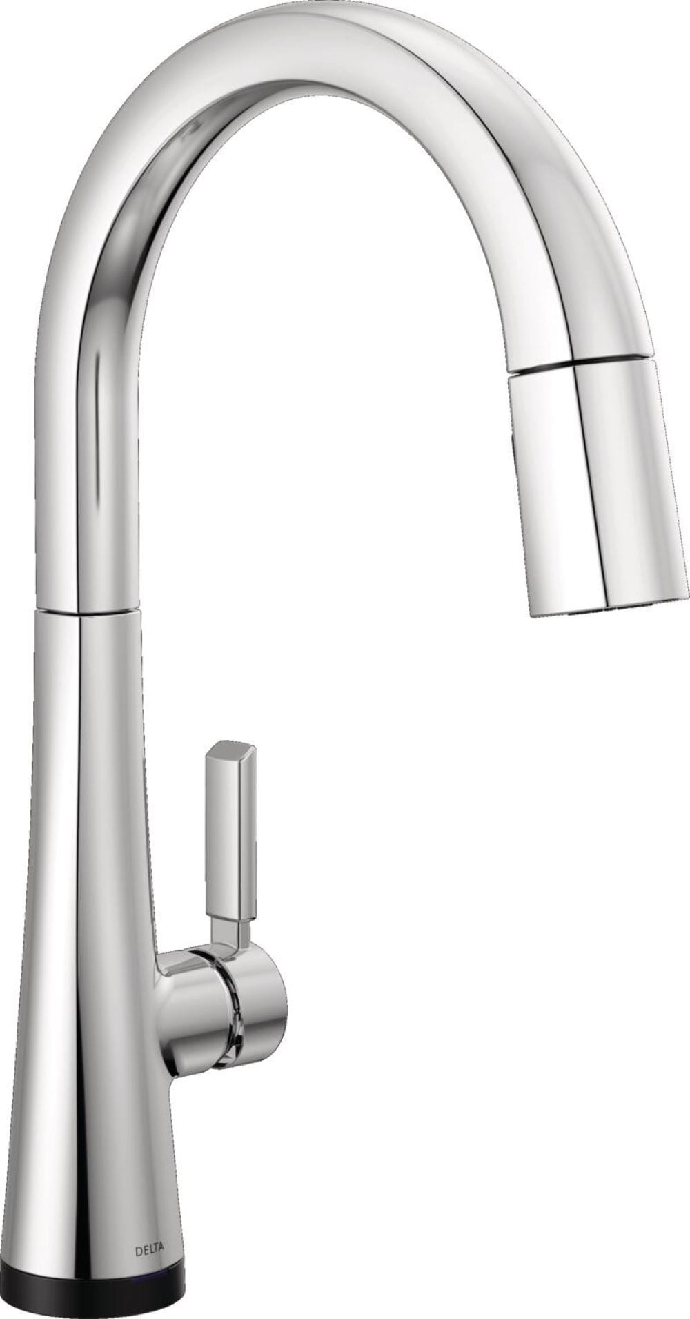 Delta 9191TL-PR-DST Monrovia Lumicoat Chrome Single Handle Deck-mount Touchless Pull-down Kitchen Faucet with Sprayer