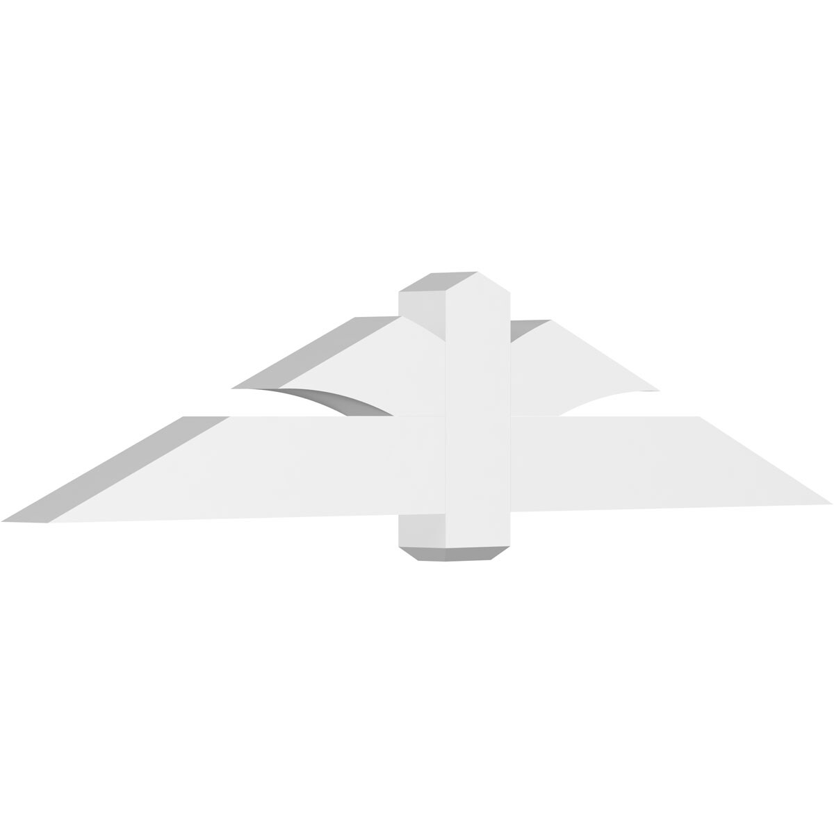 Ekena Millwork GBP072X15X0406RED00 Redmond White PVC Gable bracket