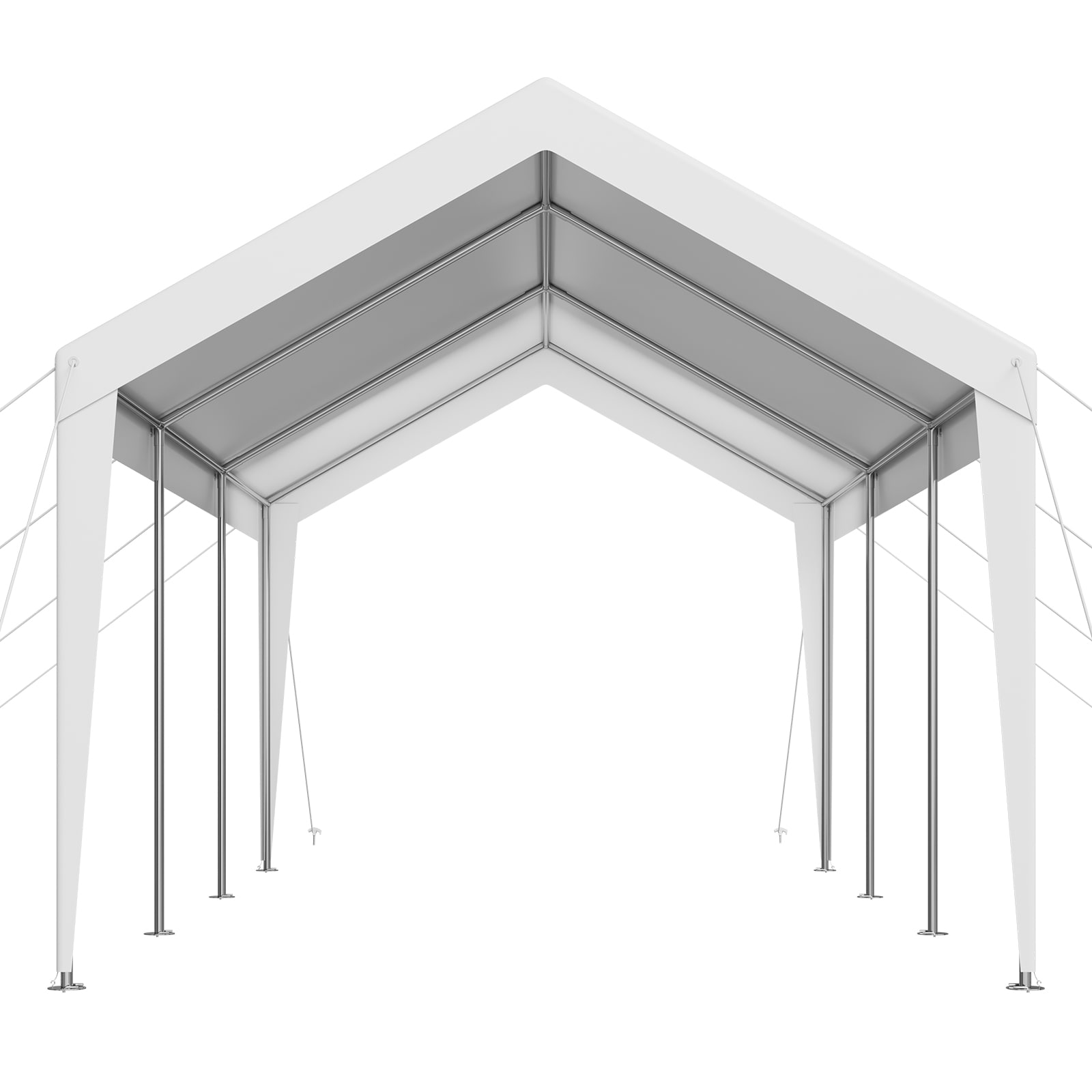 VEVOR - Carport 10 x 20 FT Outdoor Car Canopy Potable Carport Heavy Duty Galvanized Car Shelte...