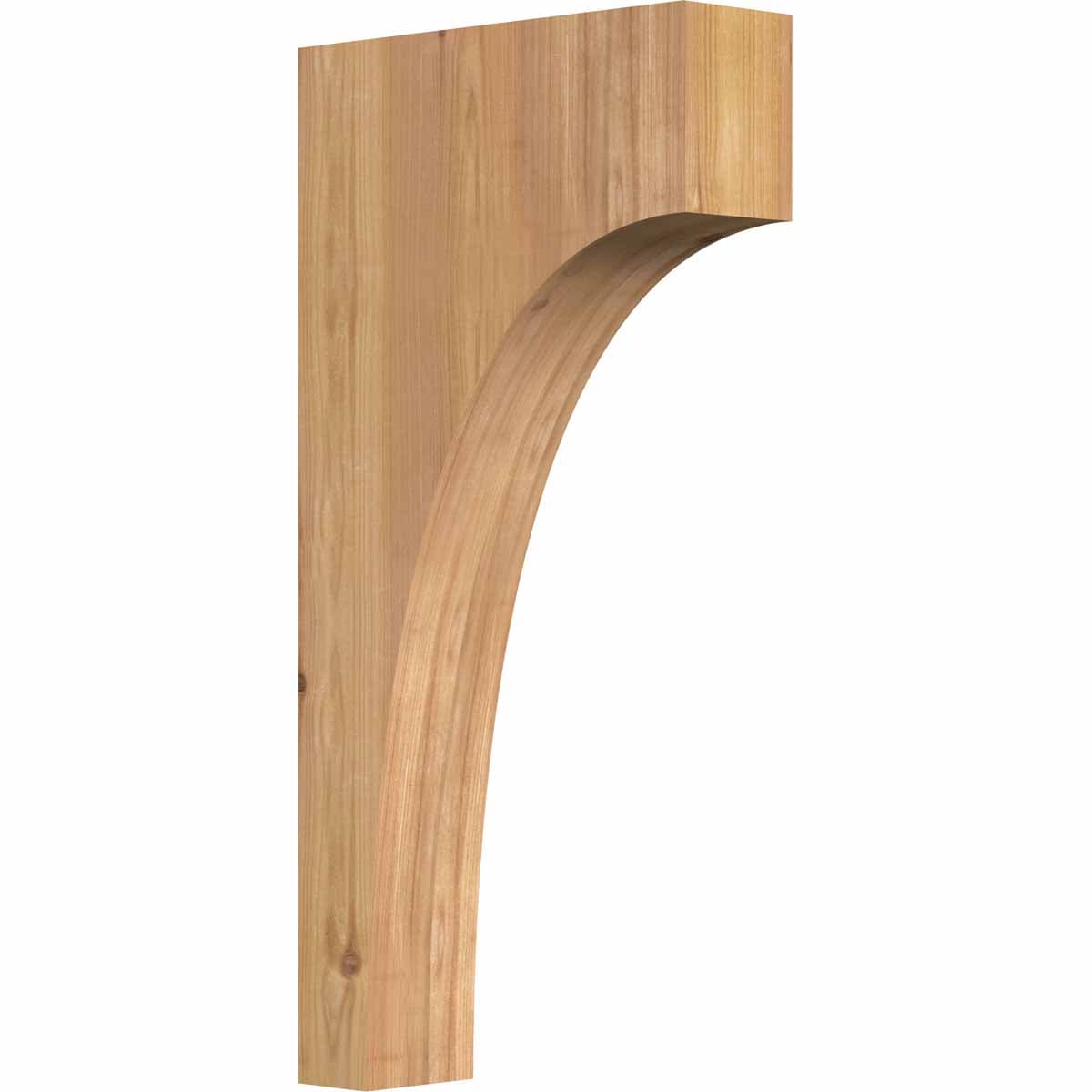 Ekena Millwork COR04X12X24HUN00SWR 3.5-in x 12-in x 24-in Huntington Unfinished Western Red Cedar Wood Paintable/Stainable Corbel
