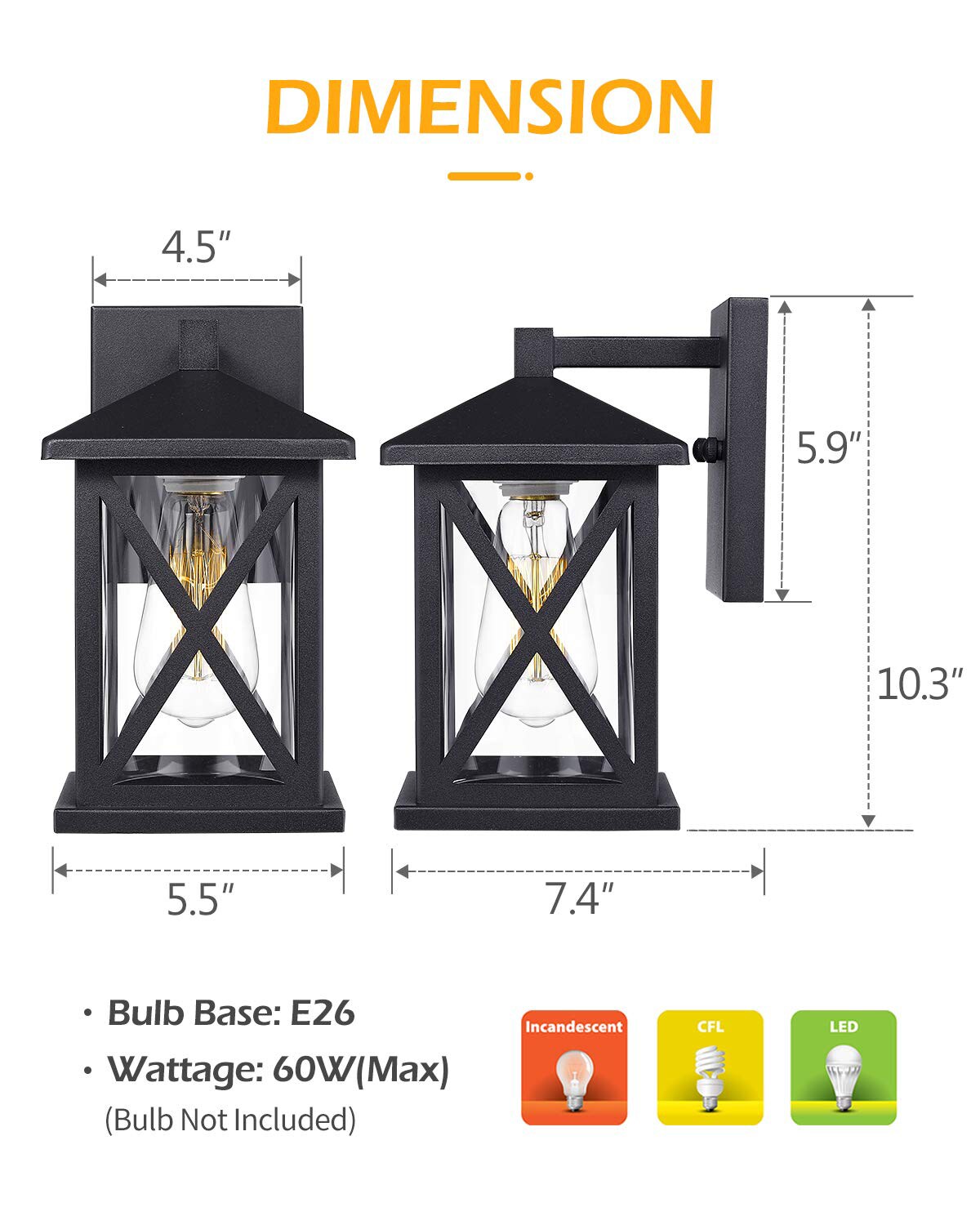 LTMATE LSTEWL077SBXDM Outdoor-Wall-Lighting - View #4