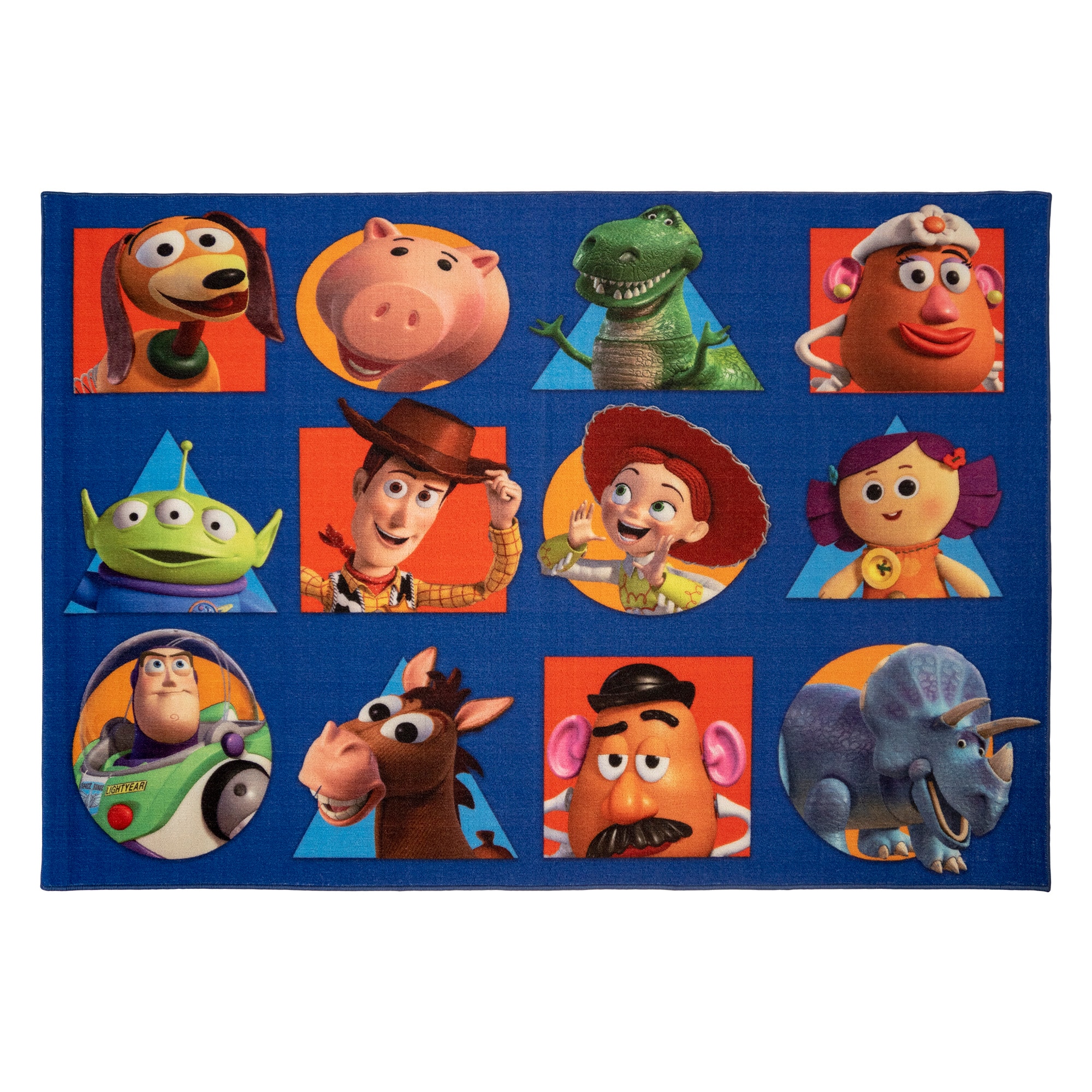 Disney 31204 TS Movie 4 x 6 (ft) Loomed Polyester Toy Story Squares Rectangular Indoor Abstract Area rug