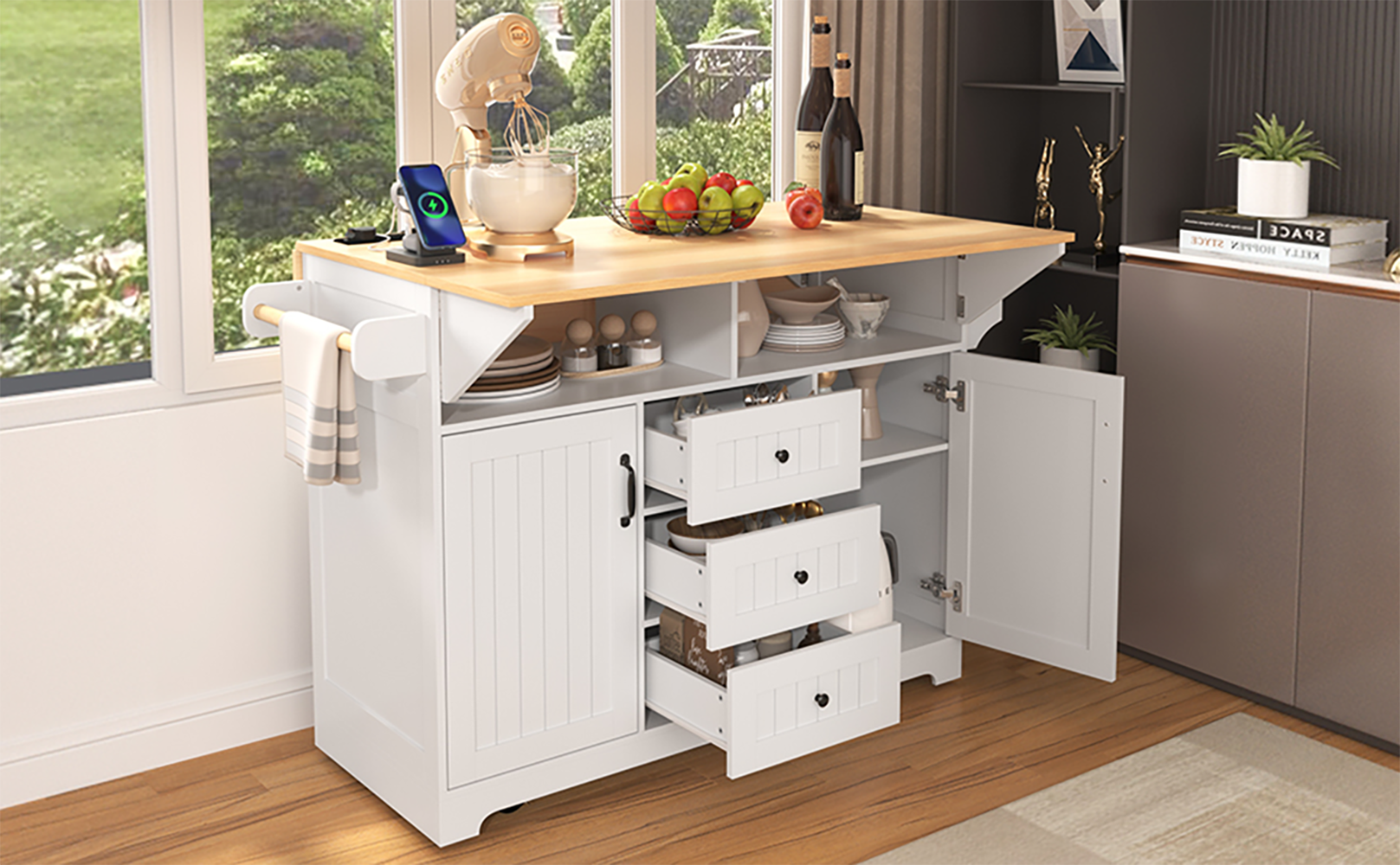 Kahomvis KK-QPO2-18W Kitchen-Furniture - View #2