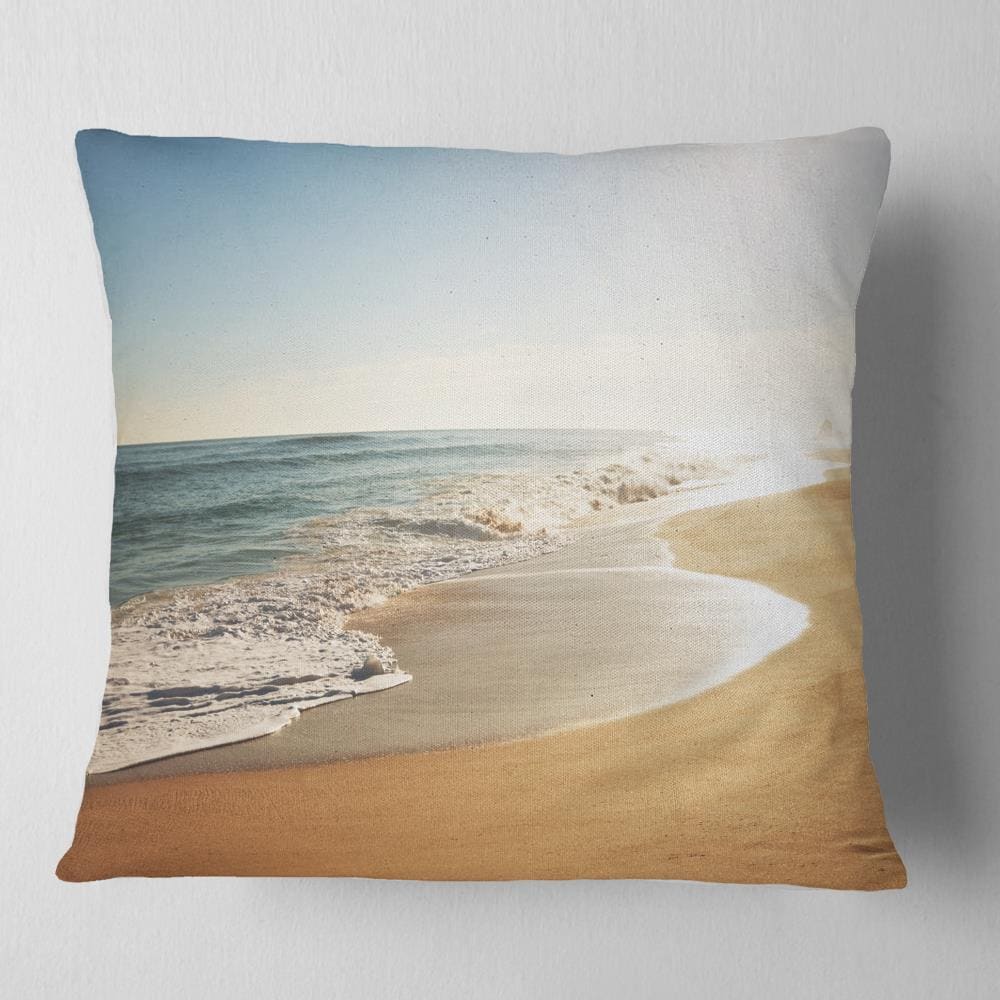Designart CU10434-16-16 16-in x 16-in Blue Indoor Decorative Pillow