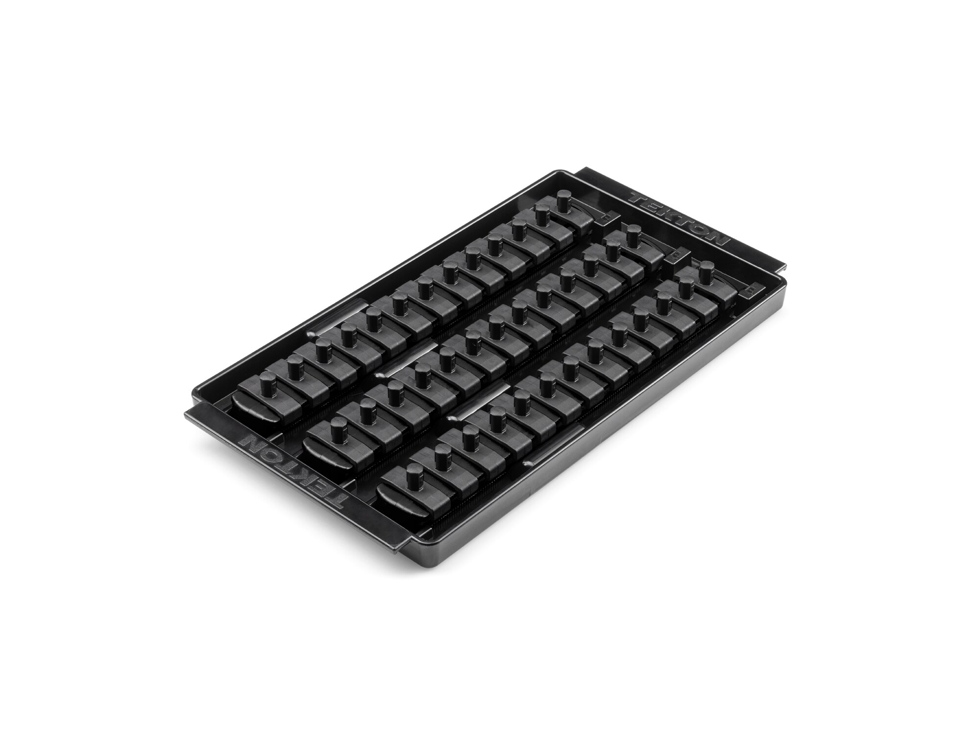 TEKTON OST05239 Plastic Socket storage - 1/4 in drive x 8 inch socket rails with 39 clips