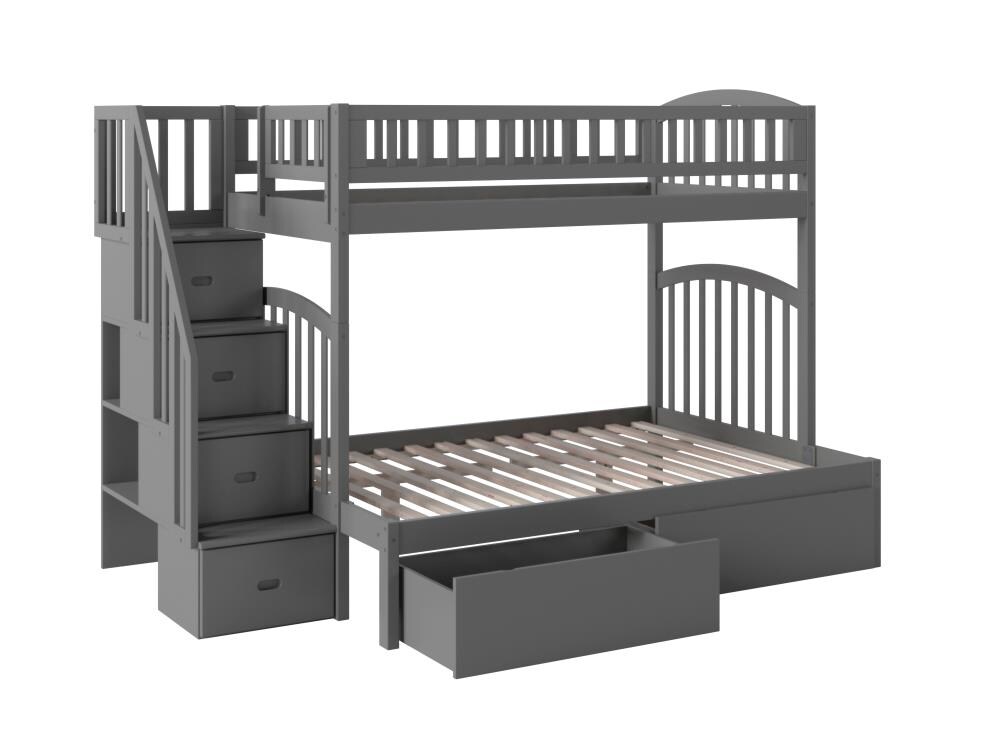 AFI Furnishings Westbrook Grey Twin Over Full Bunk Bed in the Bunk Beds ...