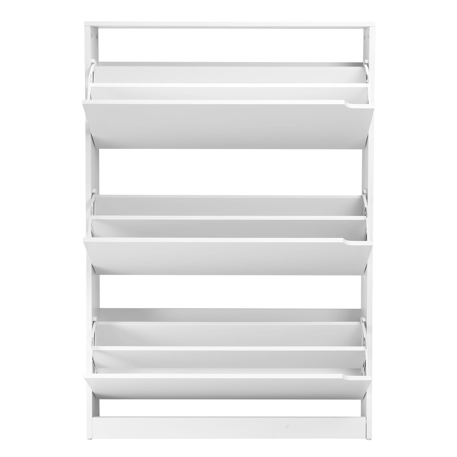 VEVOR Shoe Cabinet with 3 Flip Drawers Modern Shoes Storage Cabinet with Anti-Tipping Device Freestanding Shoe Rack Organizer Ideal for Entryway Hallway Bedroom Living Room Closet White