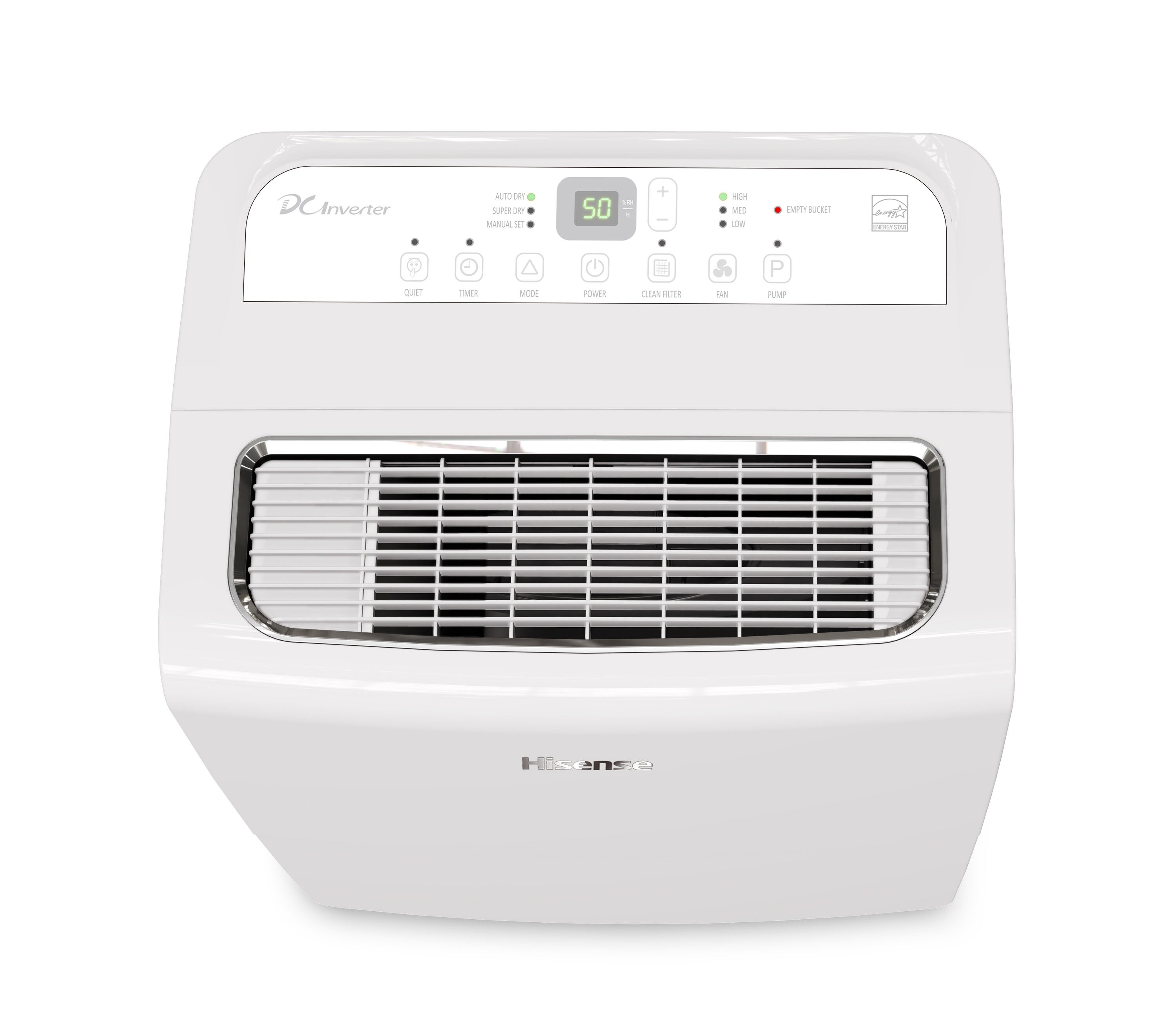 Hisense 100-Pint 3-Speed Dehumidifier with Built-In Pump ENERGY STAR in ...