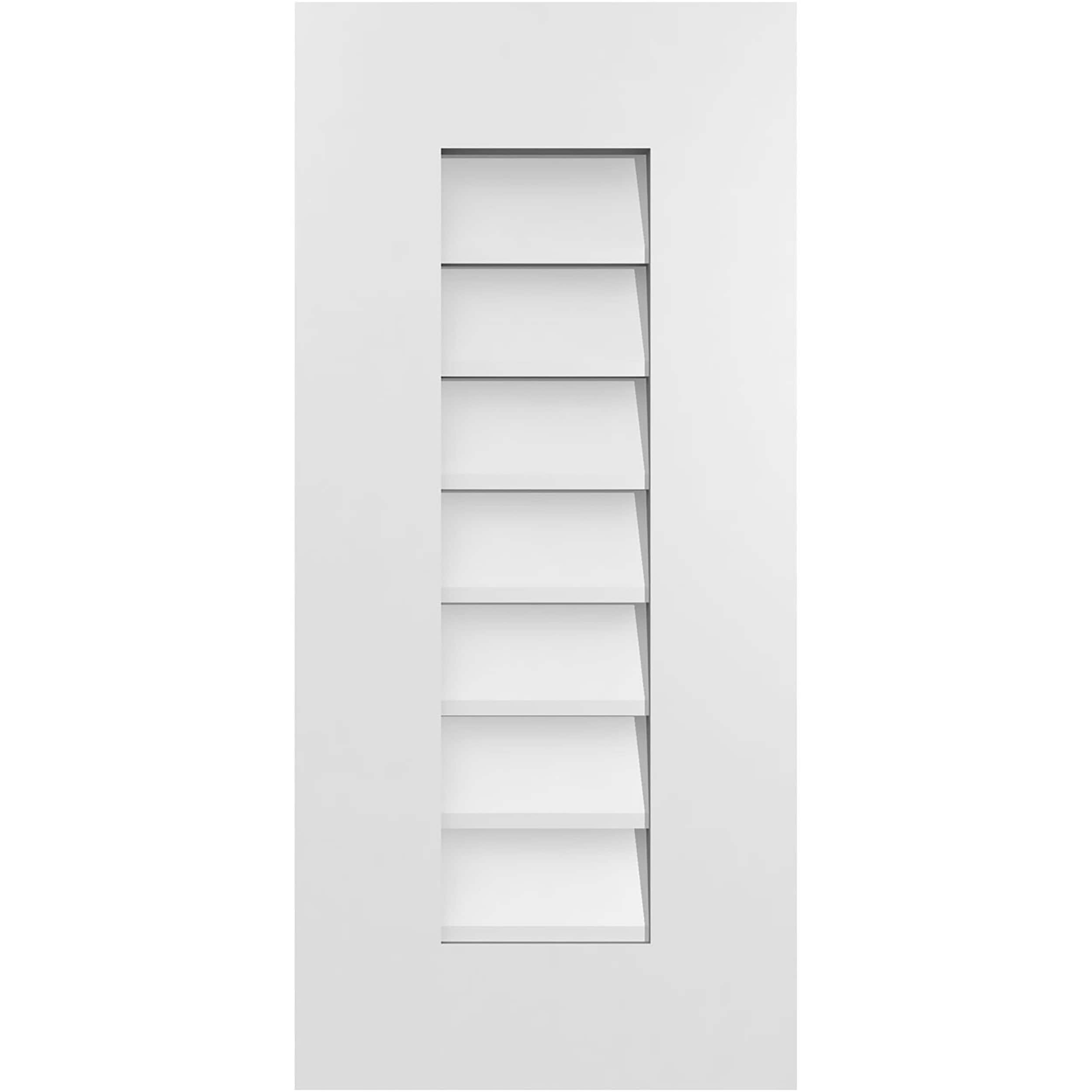 Ekena Millwork GVPVE12X2601SN 12-Inches x 26-Inches Off-white Rectangle PVC Gable Louver Vent