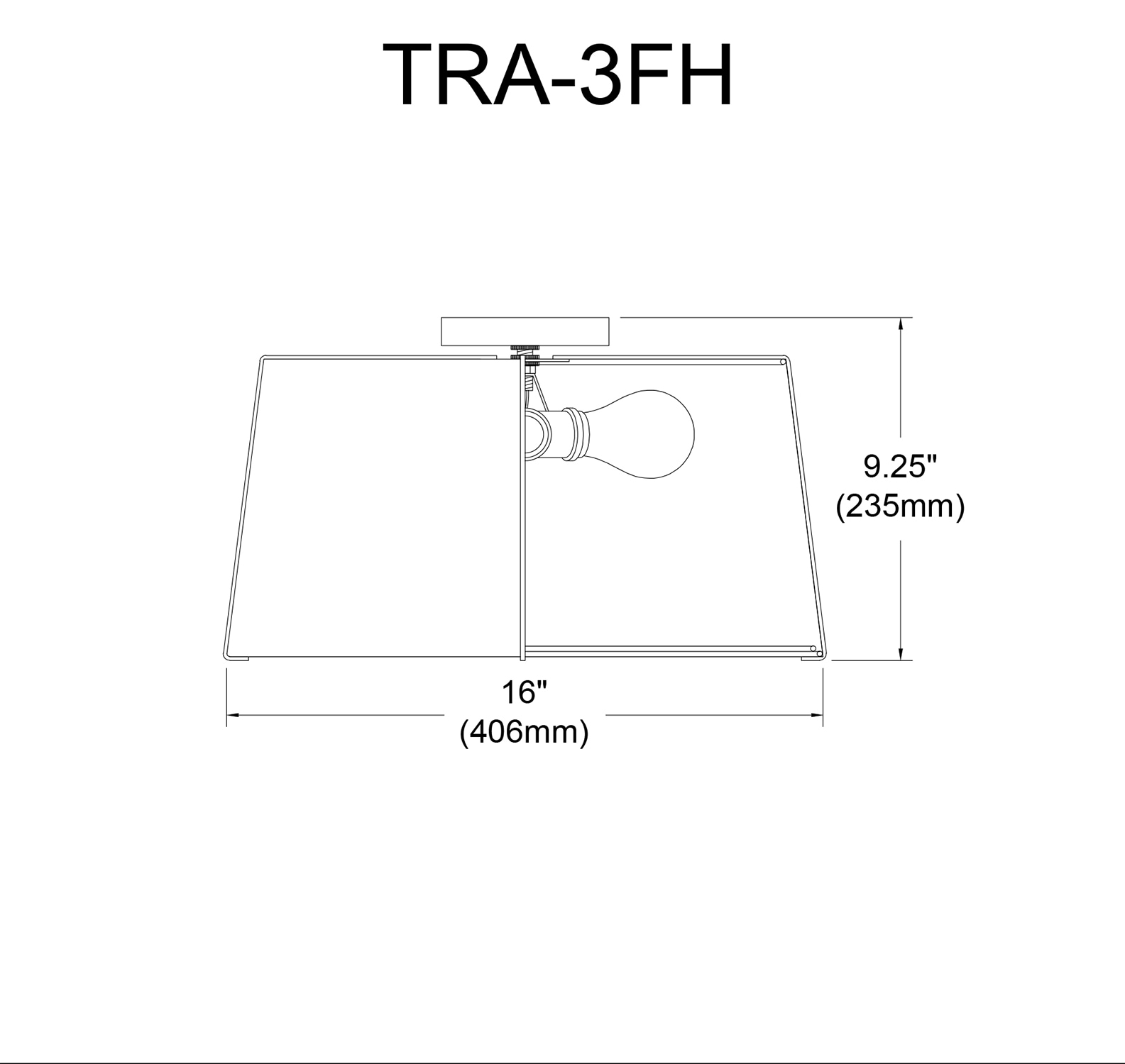 Dainolite TRA-3FH-BK-GRY flushmounts - View #2