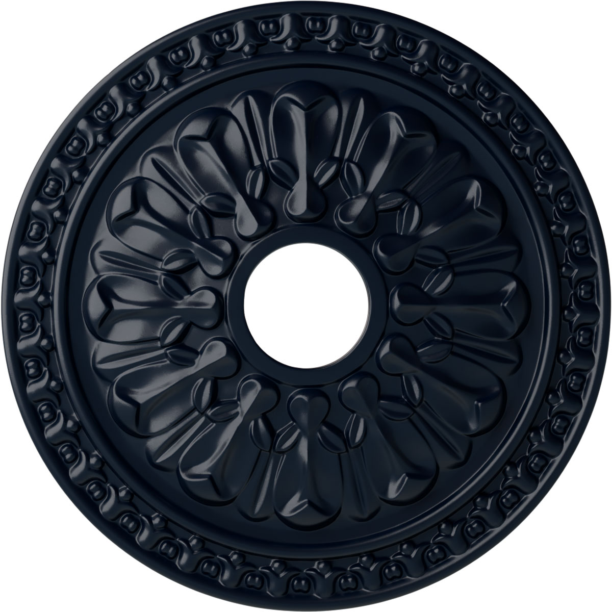 Ekena Millwork CM18WAMDF Warsaw 18-in W x 18-in L Painted Midnight Dream Polyurethane Whole Ceiling Medallion