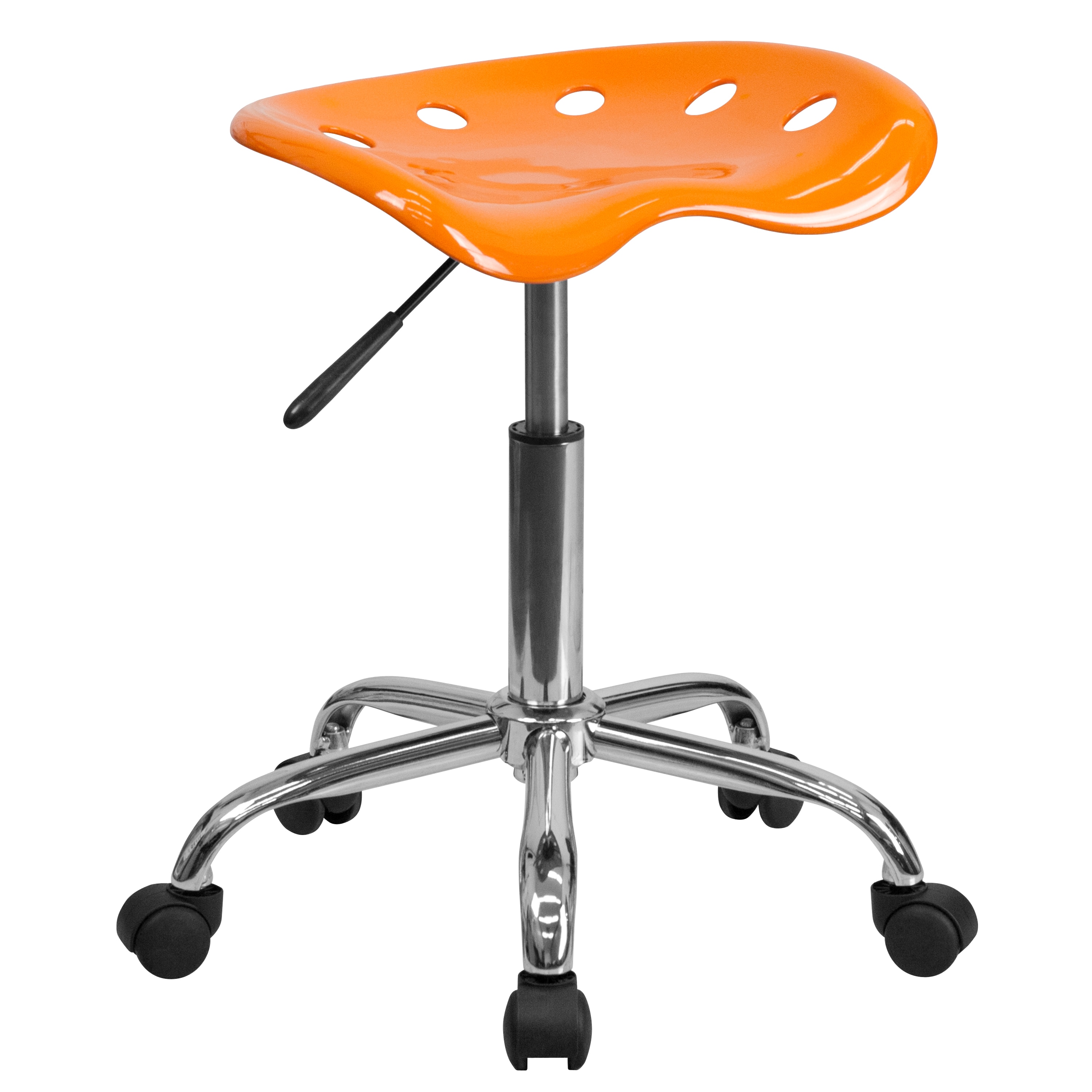 Flash Furniture 812581010626 Taylor Orange Contemporary Adjustable Height Swivel Plastic Desk Chair