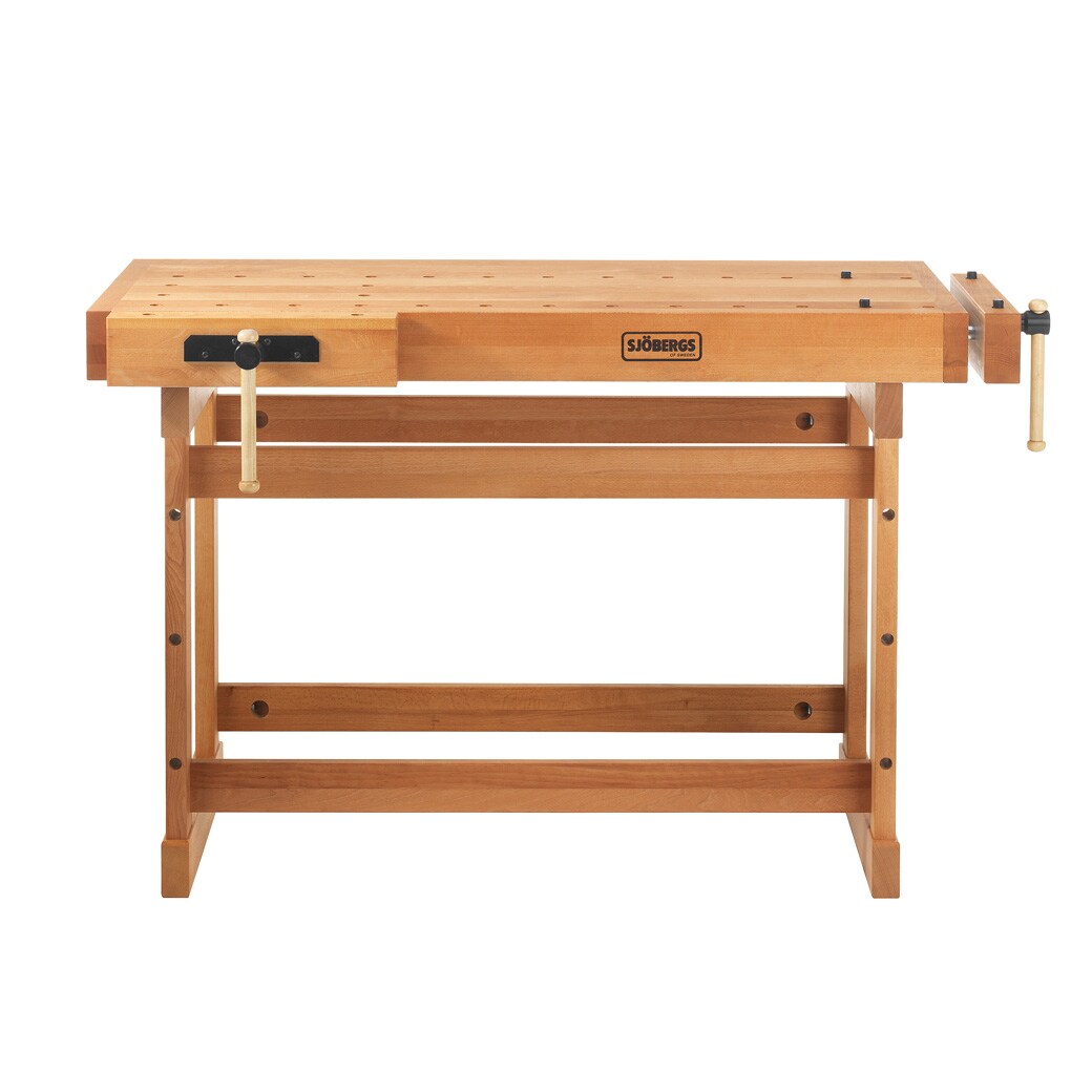 Sjobergs 57.875-in L x 33.875-in H Wood Nordic 1450 Work Bench with Double  Row Bench Dog Holes in the Work Benches & Tops department at