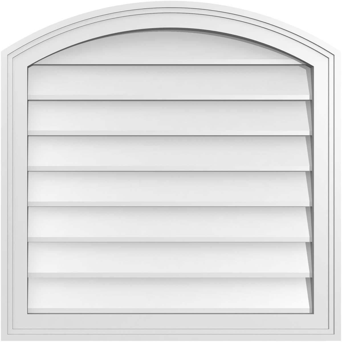 Ekena Millwork GVPAR26X2602SN 26-Inches x 26-Inches Off-white Round top PVC Gable Louver Vent