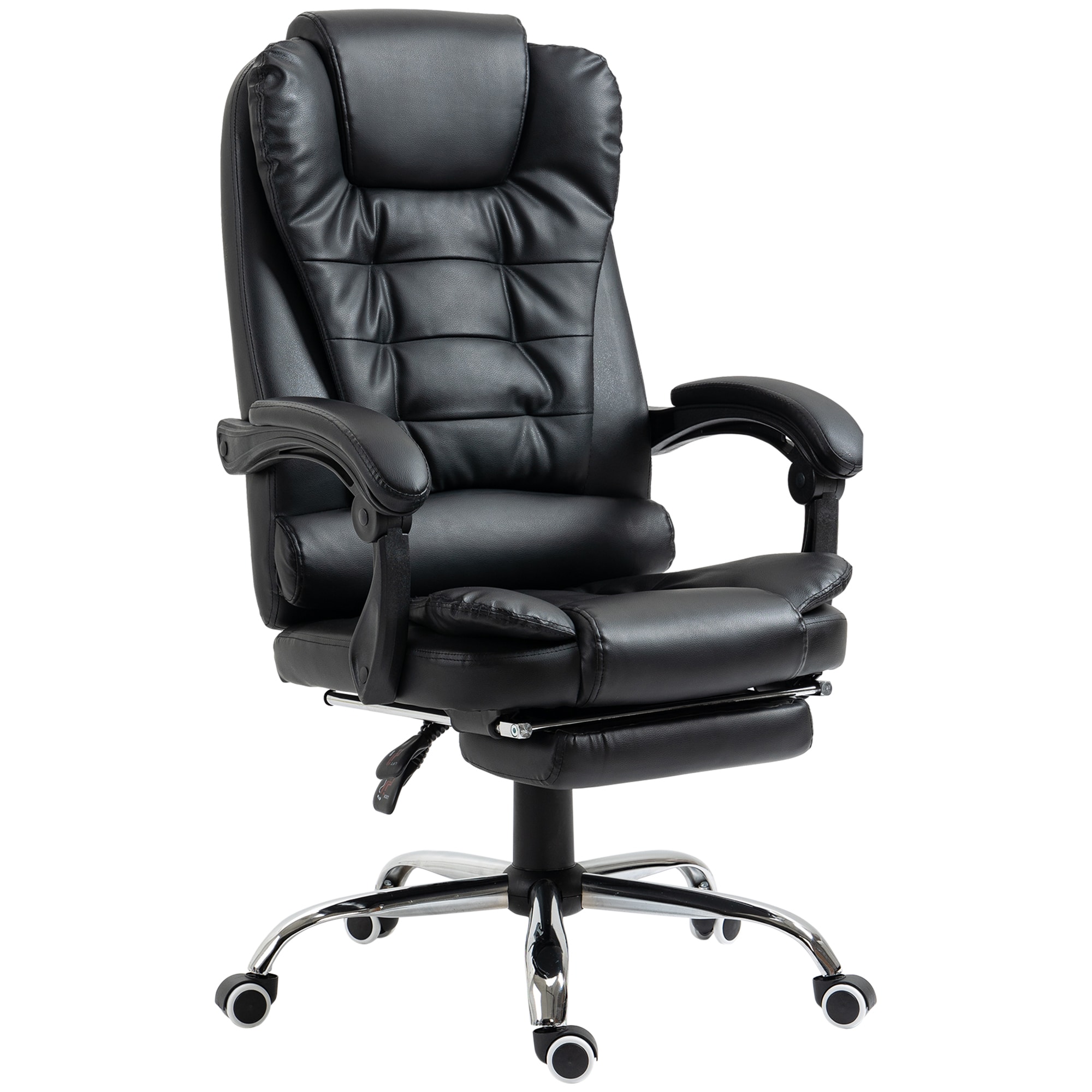 LOVMOR SF-H-W2225P229302 Home Office Chair with PU Leather Foam Padding 145¬∞ Recline Footrest Adjustable Height from 46in to 50in