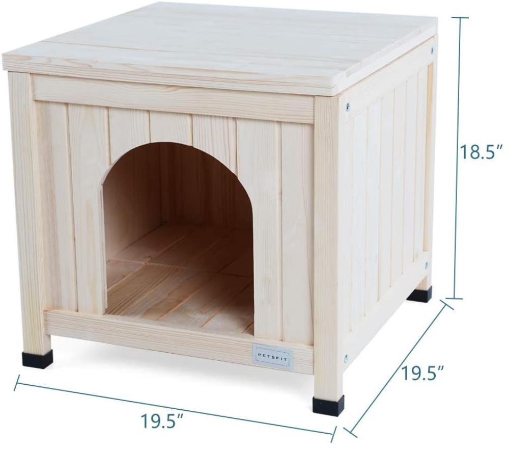 Petsfit Indoor Dog House Ventilate Wood Cat Houses Diy Furniture