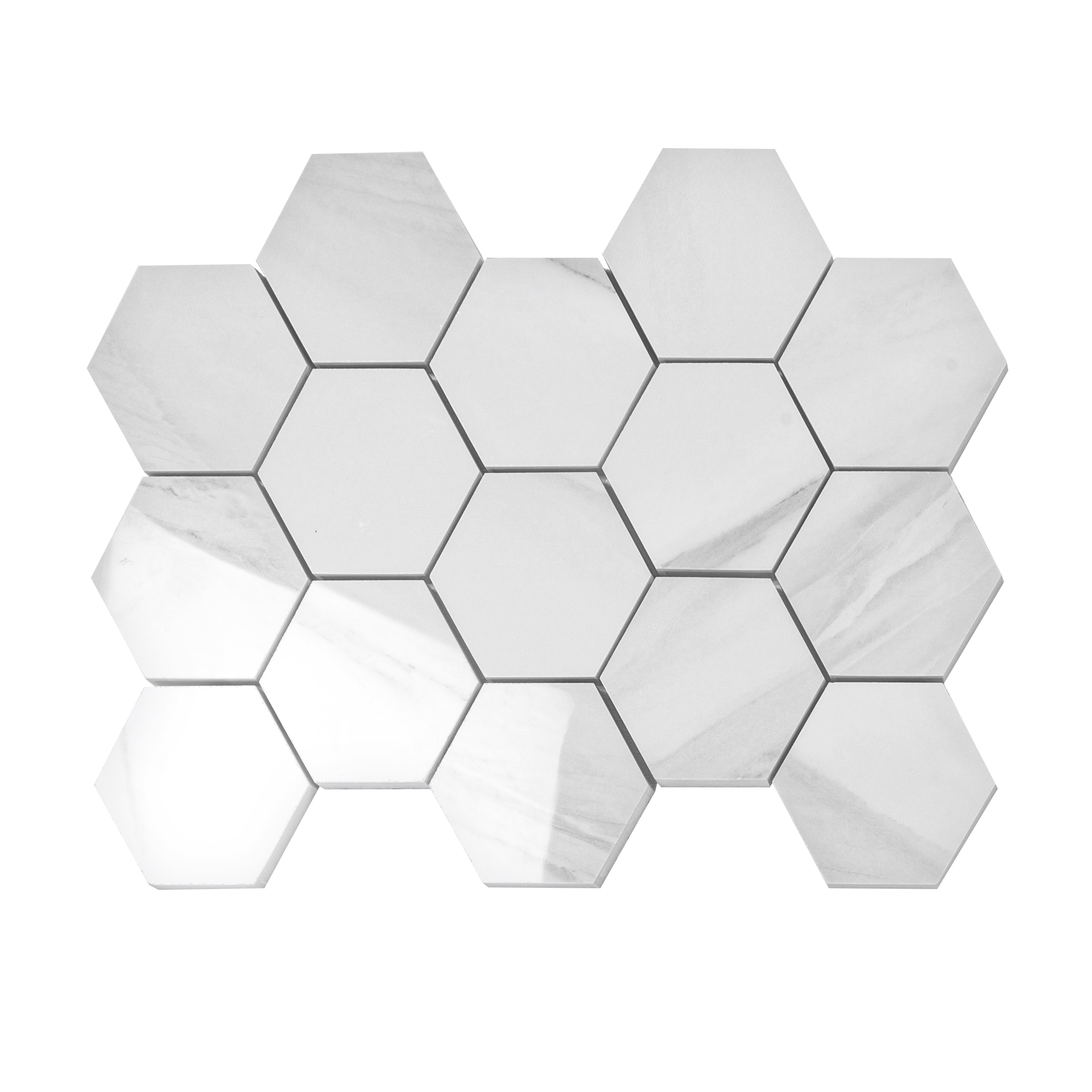 Apollo Tile Splendor Brown 12-in x 12-in Polished Porcelain Hexagon Patterned Floor and Wall Tile (7.09-sq. ft/ Carton)