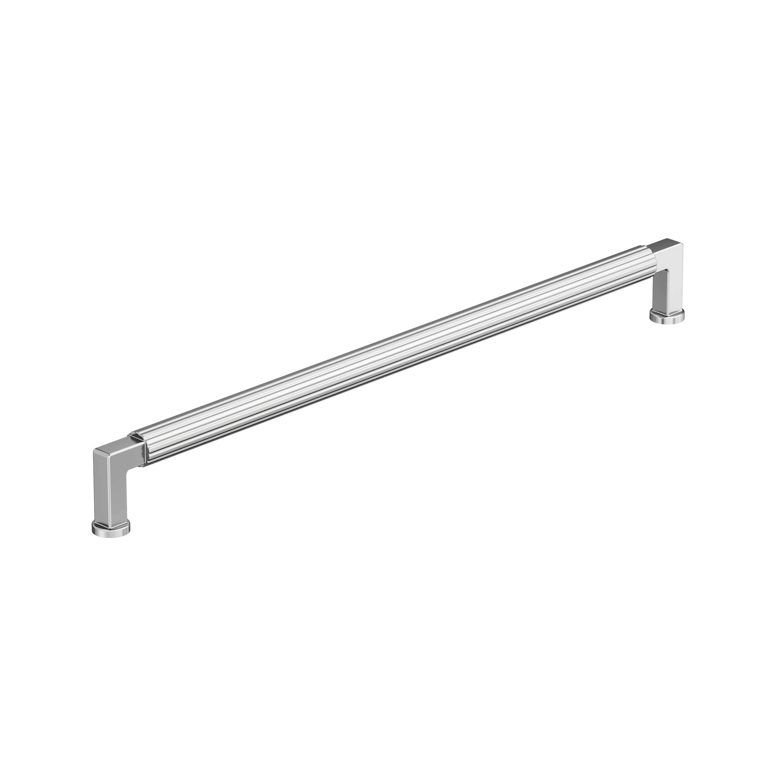 Amerock BP3765126 Ballard 18-in , 457mm Center to Center Polished Chrome Cylindrical Handle For Use on Appliances Drawer Pulls