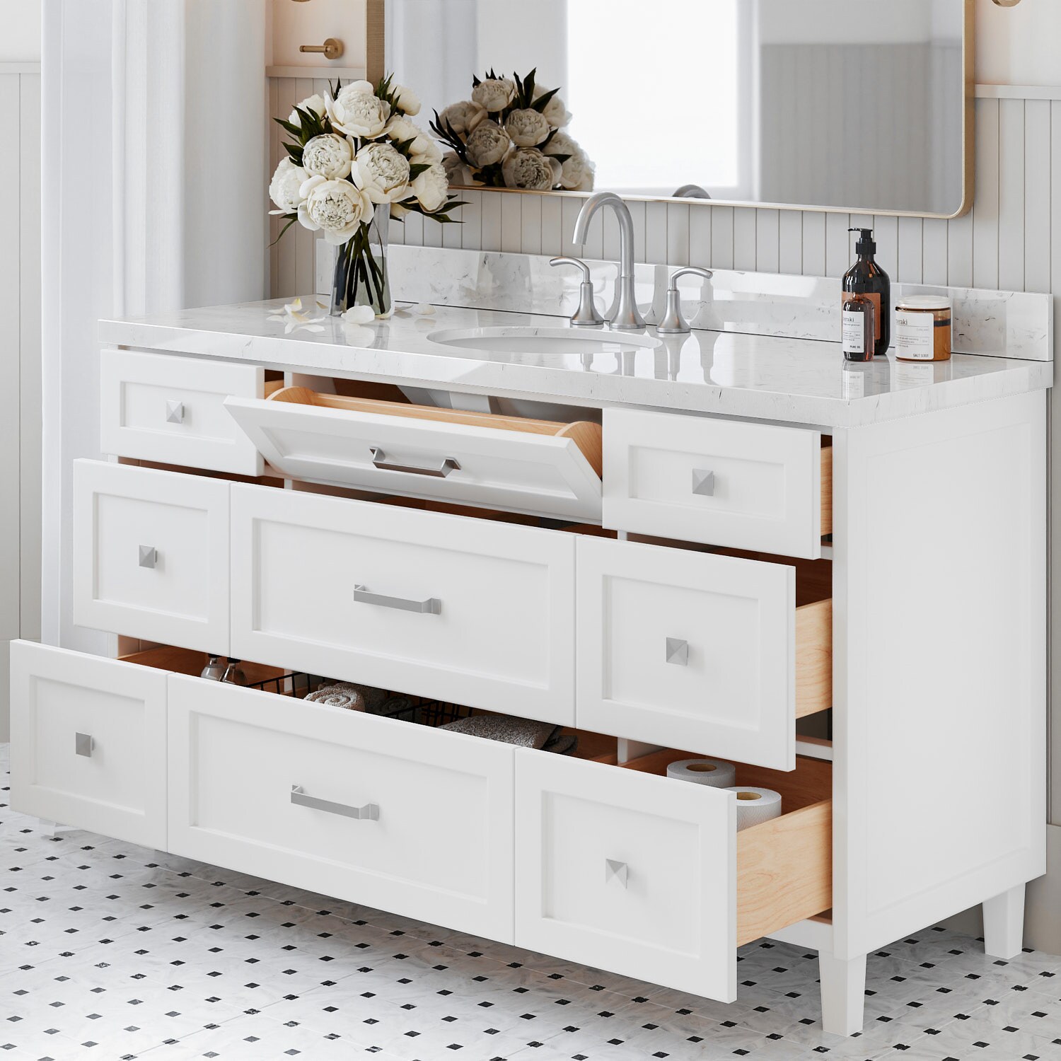 ARIEL B60CQOVOWHT Bath-Vanity-Combo - View #3