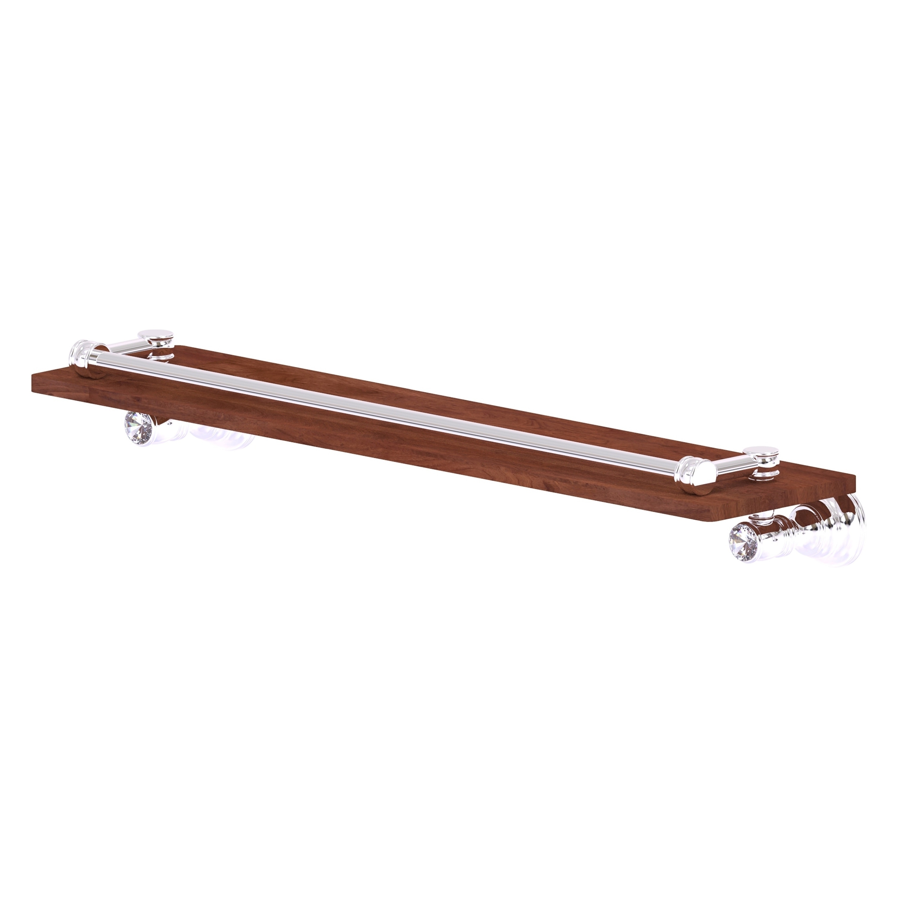 Allied Brass CC-1-22-GAL-IRW-PC Carolina Crystal Polished Chrome Wall mount Bathroom Shelf ( 22-in x 3.3-in x 5-in )