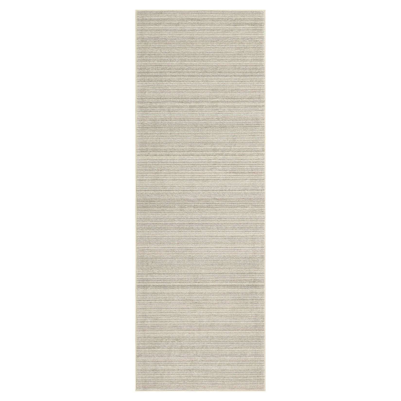 Qeetex LSN-PHK-34S8LTLC 2 x 6 ft Polyester Imitation Cashmere Beige Rectangular Hallway Bathroom Entryway Kitchen Office Foldable Geometric Printed Modern Washable Area Rug