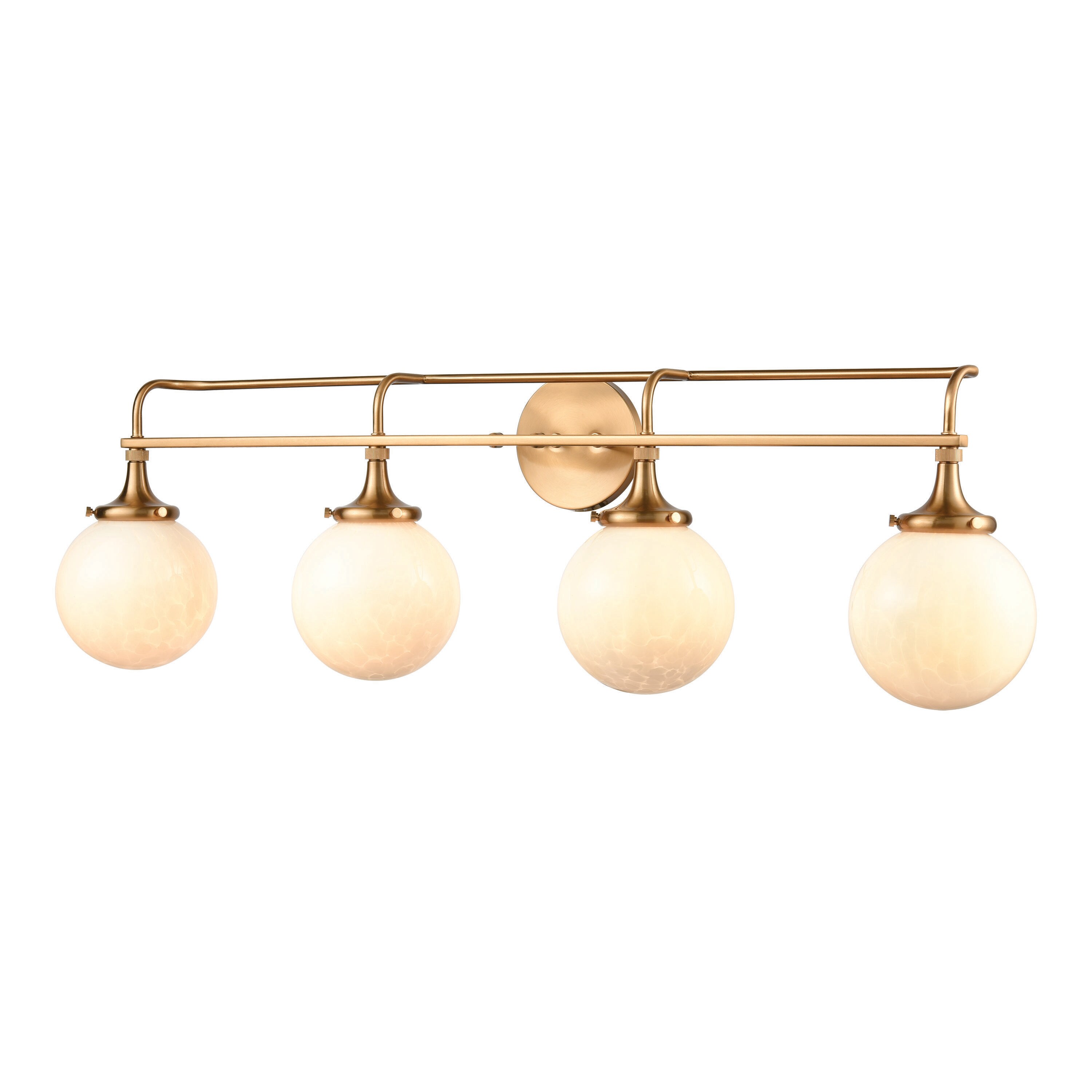 Hartford 38-in 4-Light Satin Brass LED Transitional Vanity Light | - Westmore by ELK Lighting LWVL-220308045