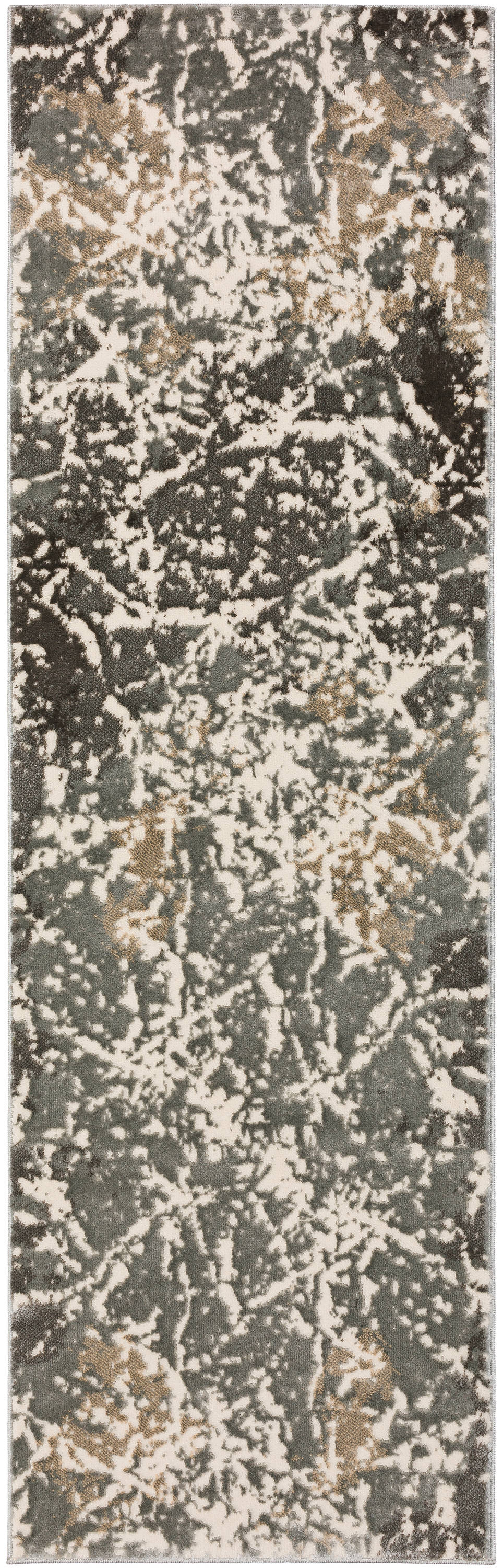 Addison Rugs AGR38FO2X7 Grayson 2 x 7 (ft) Polyester Fog Rectangular Indoor Abstract Industrial Runner rug