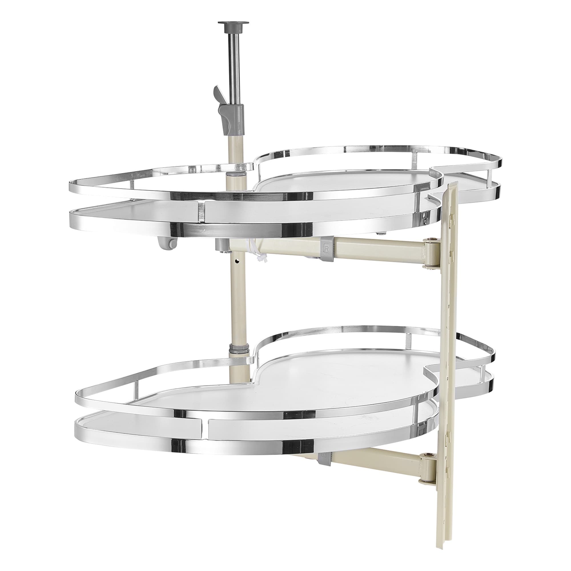 Numhew 31.5in W 2-Tier Chrome Pull Out Right Swing Blind Corner Cabinet Organizer #NHBEN34963
