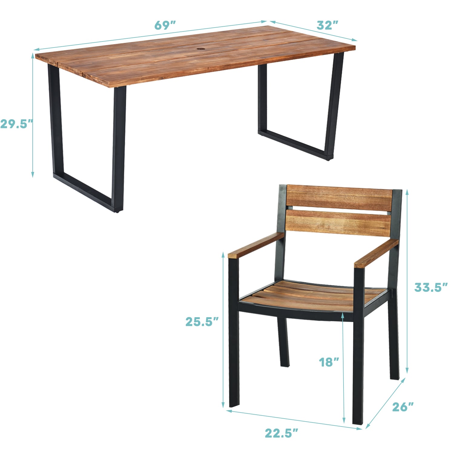 WELLFOR OUS65220C+ Patio-Dining-Sets - View #2