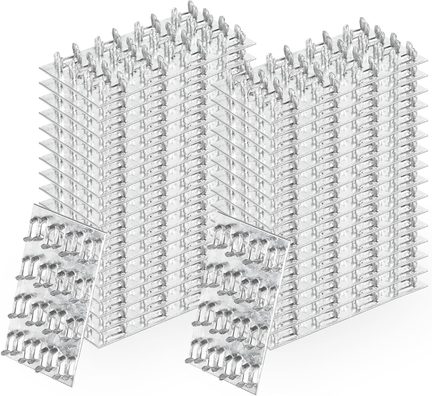 Etokfoks 2x4 20 Gauge Steel Pronged Nail Plate 30 Pack Roofing Wood Connector with Staggered Teeth #LETU6B41K