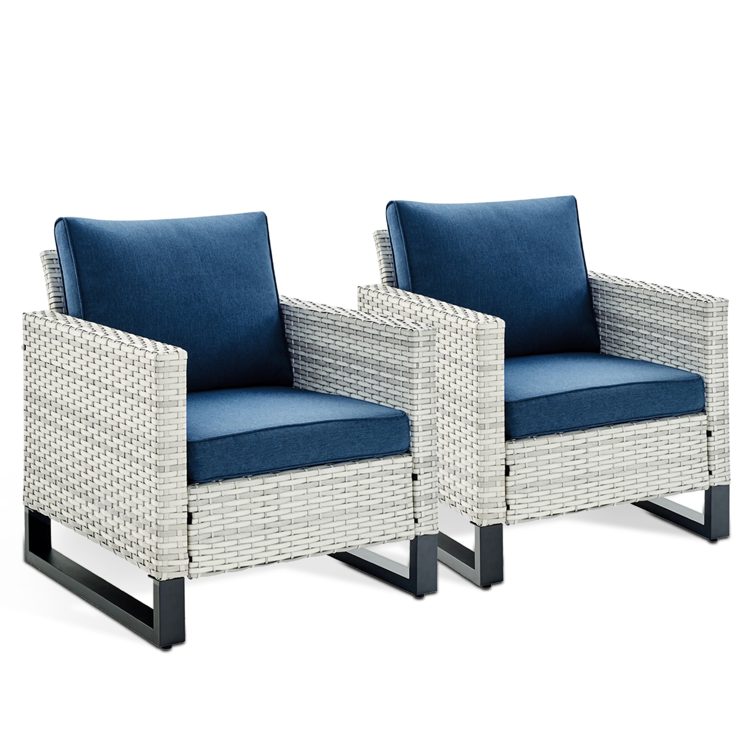 Lowes wicker 2025 lounge chairs