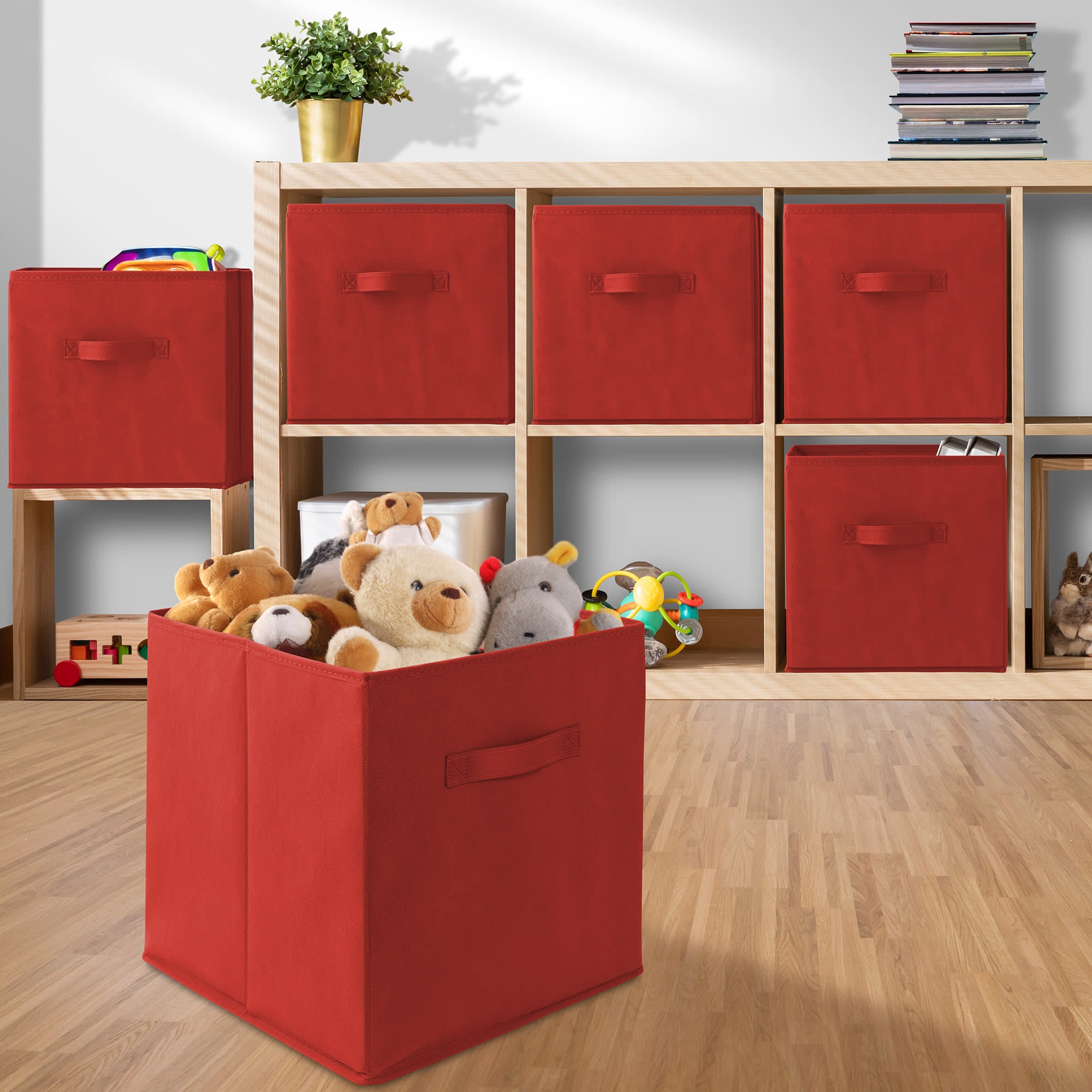 Casafield HOM-STO-13CC-RED Laminate-Storage-Cubes - View #5