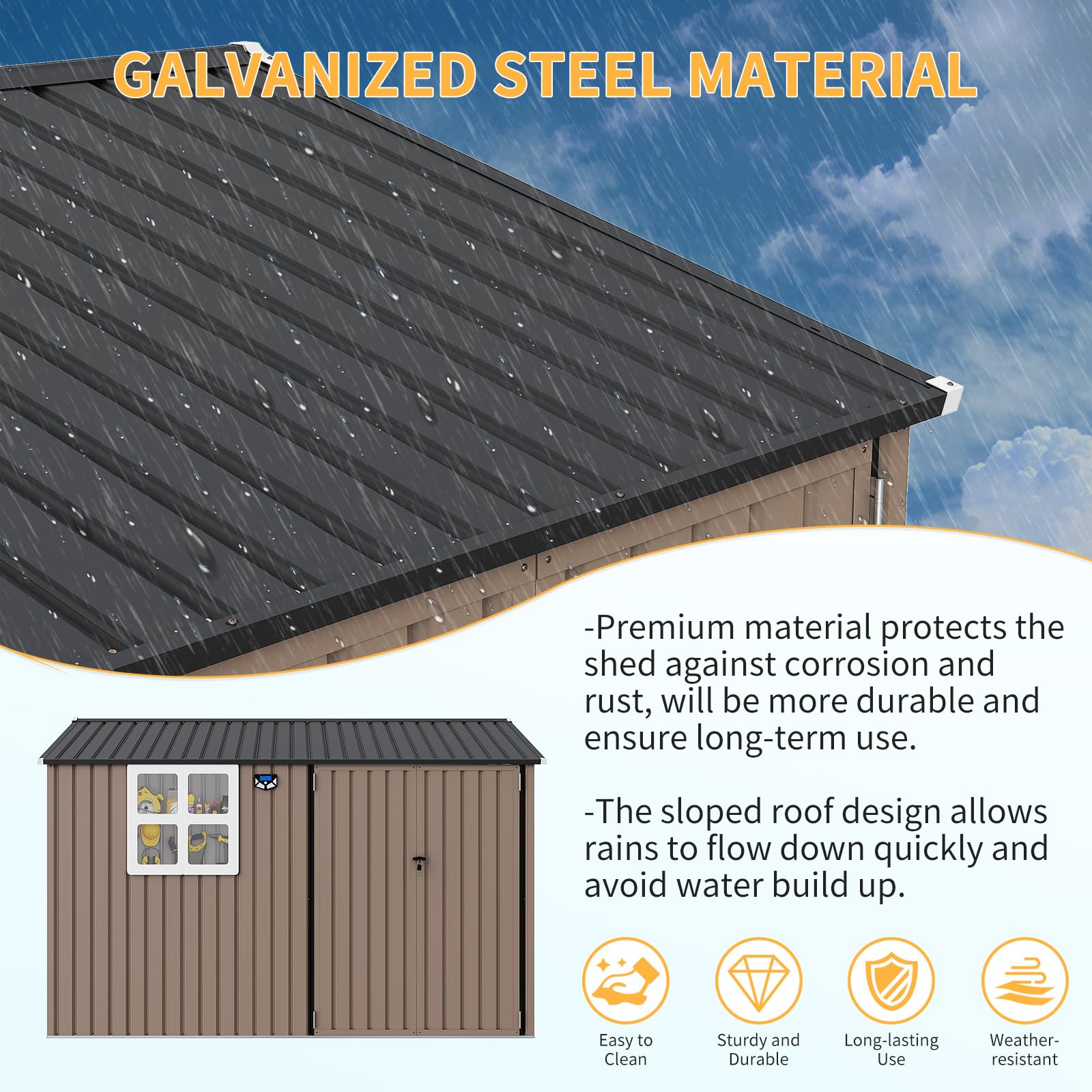 GarveeLife C3H-IBTBGGDOISN Metal-Storage-Buildings-Sheds - View #6