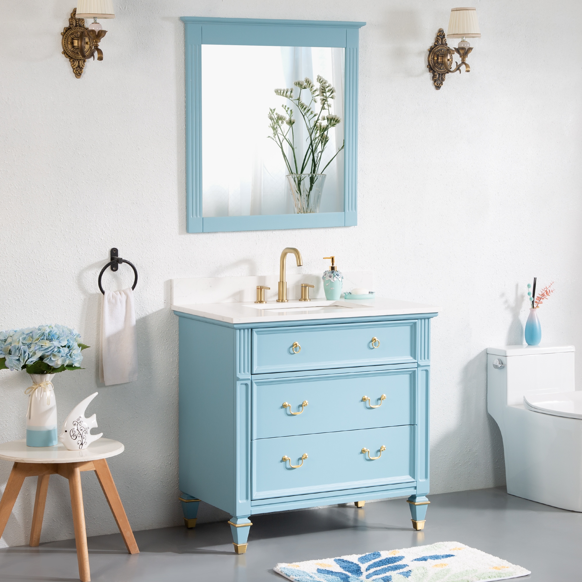 WELLFOR ALLEN36QZ-CB Bath-Vanity-Combo - View #2