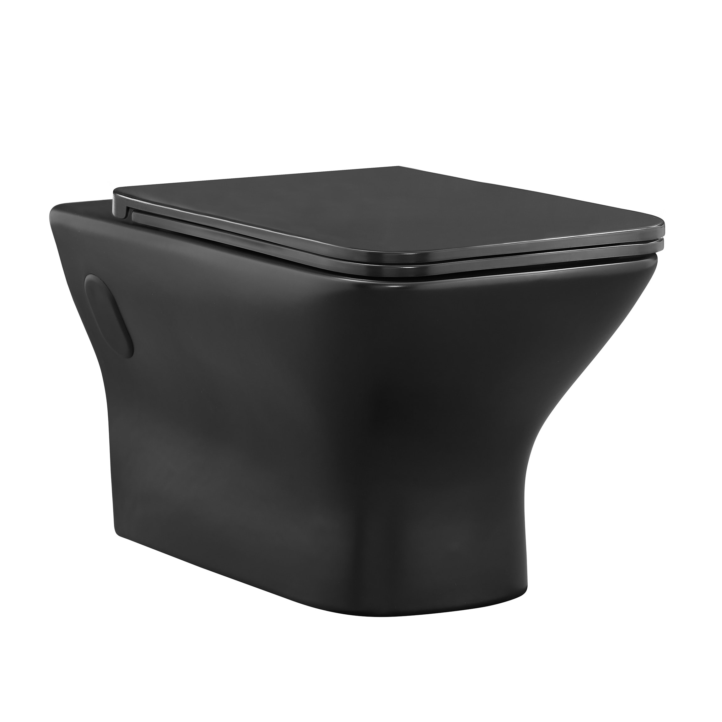 Swiss Madison SM-25-BFCHR04BK Charme Matte Black Square Wall hung Toilet Bowl