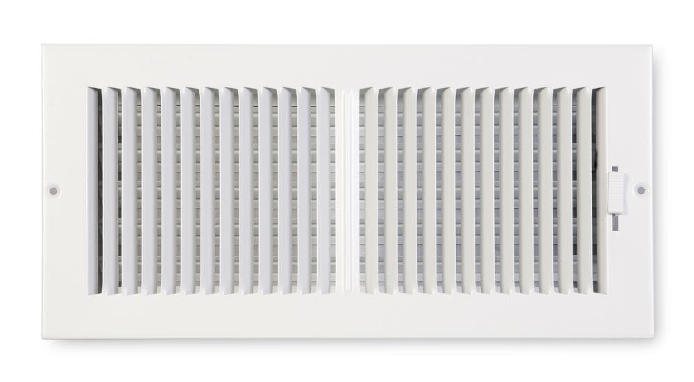 Accord ABSWWH2144 14-in x 4-in 2-way Steel White Sidewall/Ceiling Register