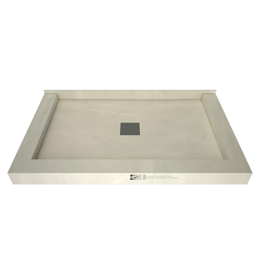Tile Redi WD4248CDT-PVC 42-in W x 48-in L x 5.75-in H Made For Tile Rectangle Shower Pan Base (Center Drain)