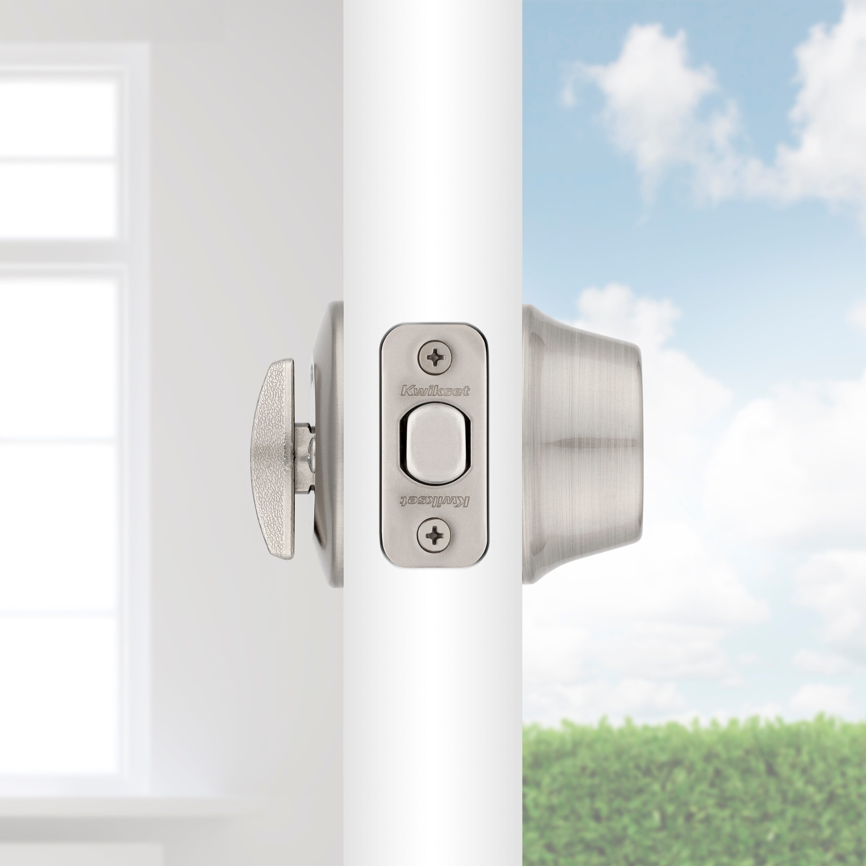 Kwikset Satin Nickel Single Cylinder Deadbolt with SmartKey Technology