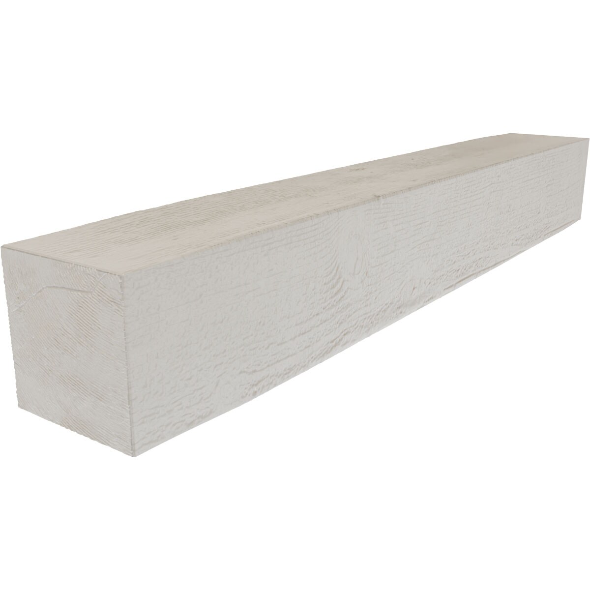 Ekena Millwork MANURS06X06X48UN 48-in W x 6-in H x 6-in D Ready For Paint Hollow Urethane Rustic Fireplace Mantel