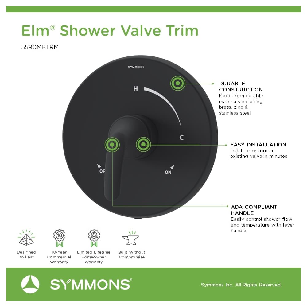 Symmons 5590STNTRM Shower-Handles - View #6