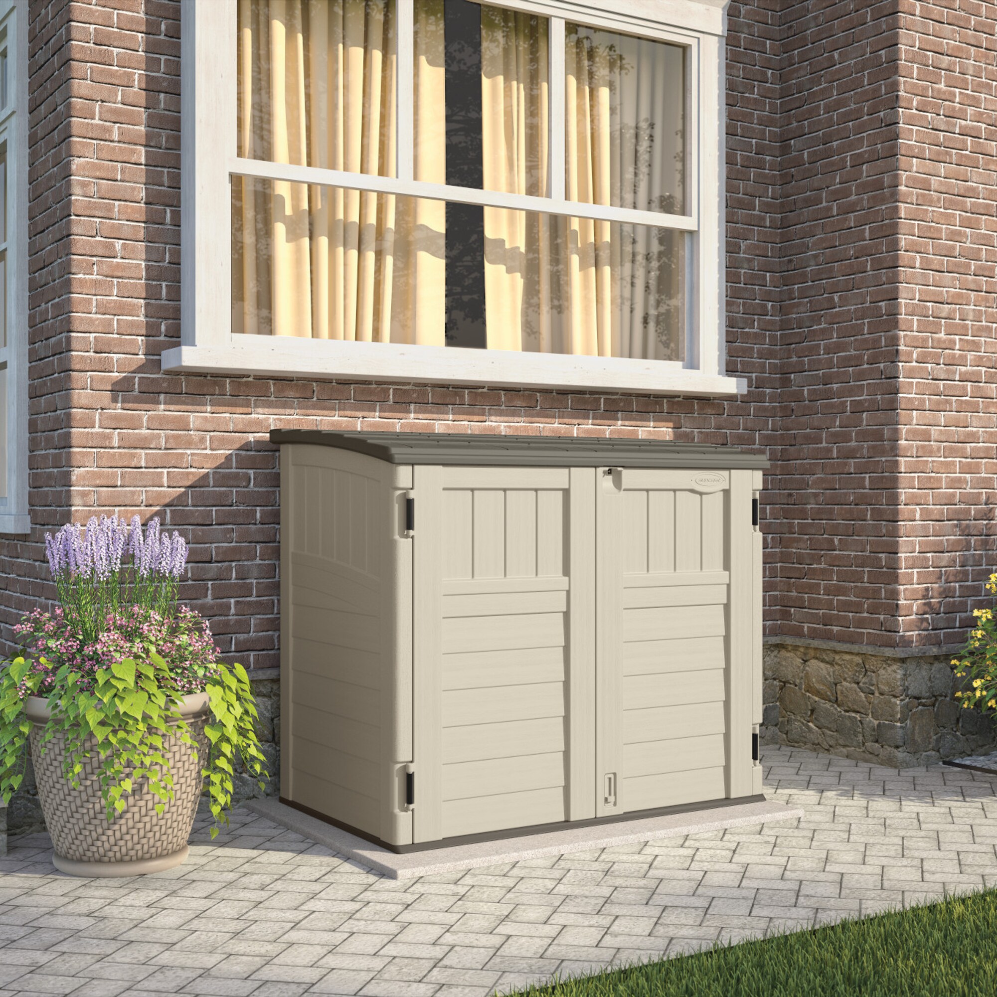 Suncast 53-in x 31.5-in Gray Outdoor Storage