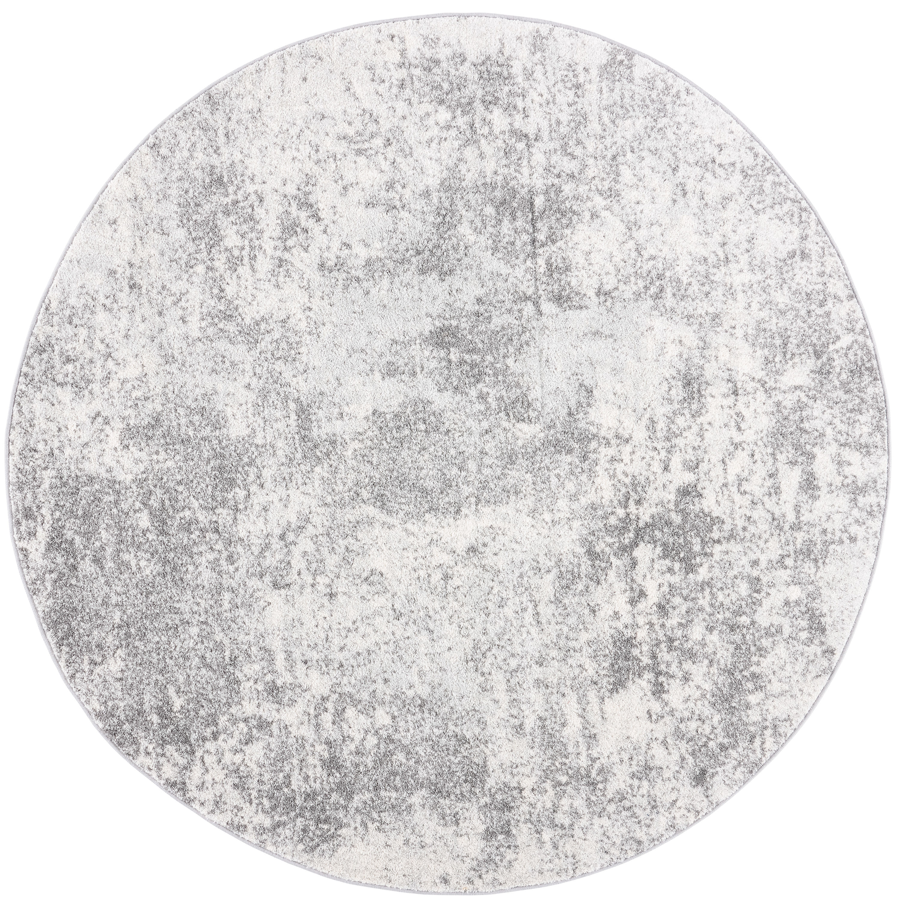 Safavieh TUL209B-7R Tulum Ilze 7 x 7 (ft) Loomed Polypropylene Ivory/Gray Round Indoor Distressed/Overdyed Farmhouse/Cottage Area rug