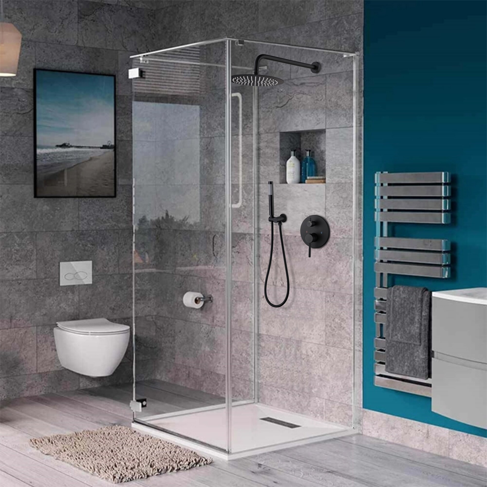 WELLFOR WN0711 Showerhead-Bar-Panels - View #4